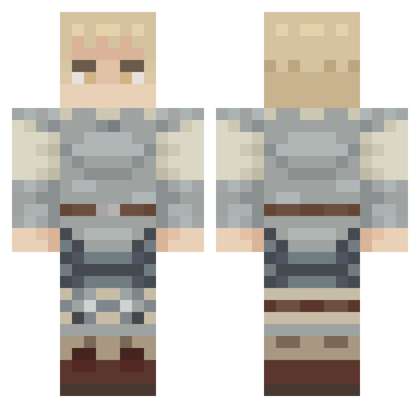 SuchyMigdau Minecraft skin, front and back view