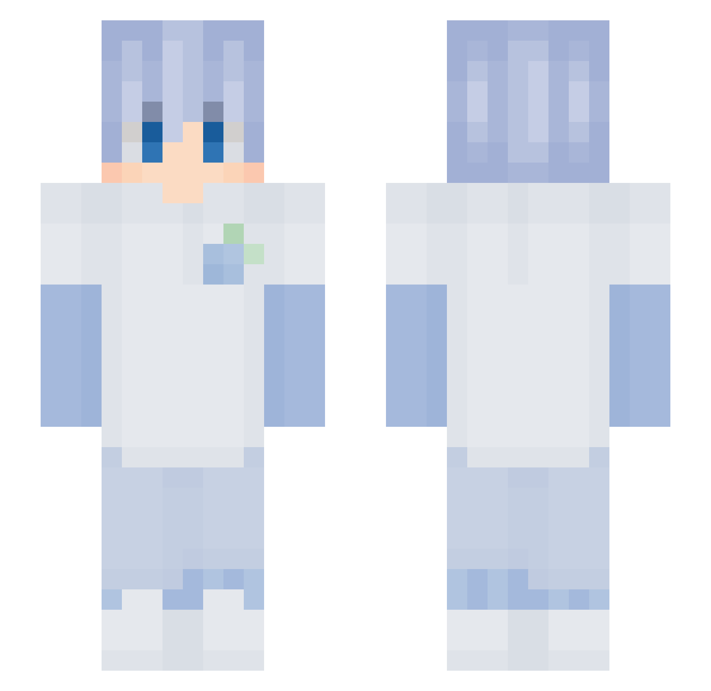 5f4 Minecraft skin, front and back view