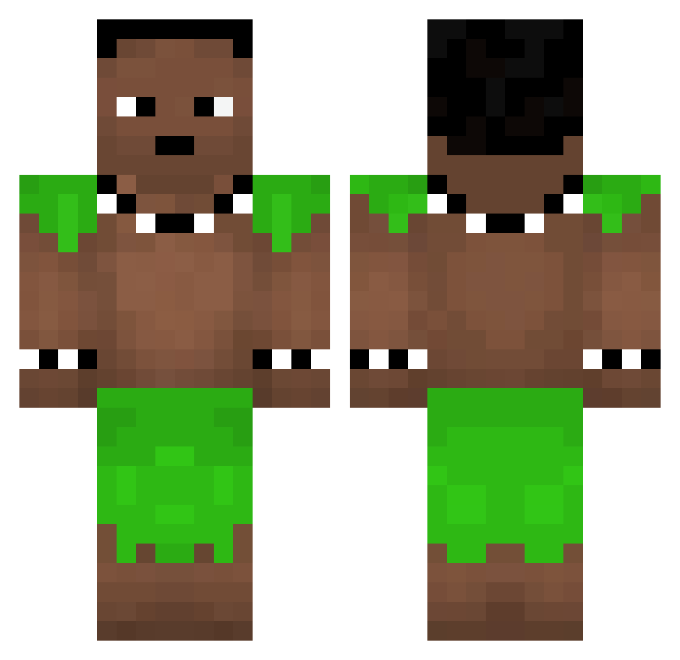 Kkwazzawazza Minecraft skin, front and back view