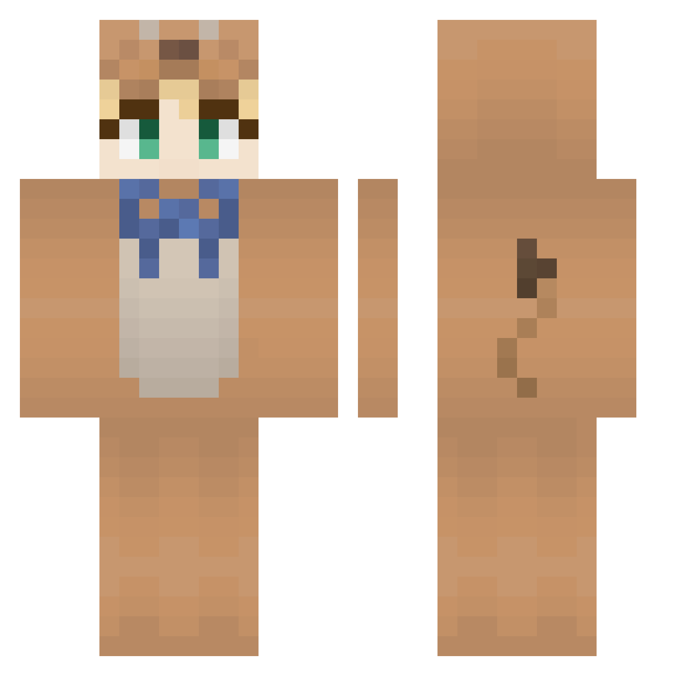 SaberLion07 Minecraft skin, front and back view