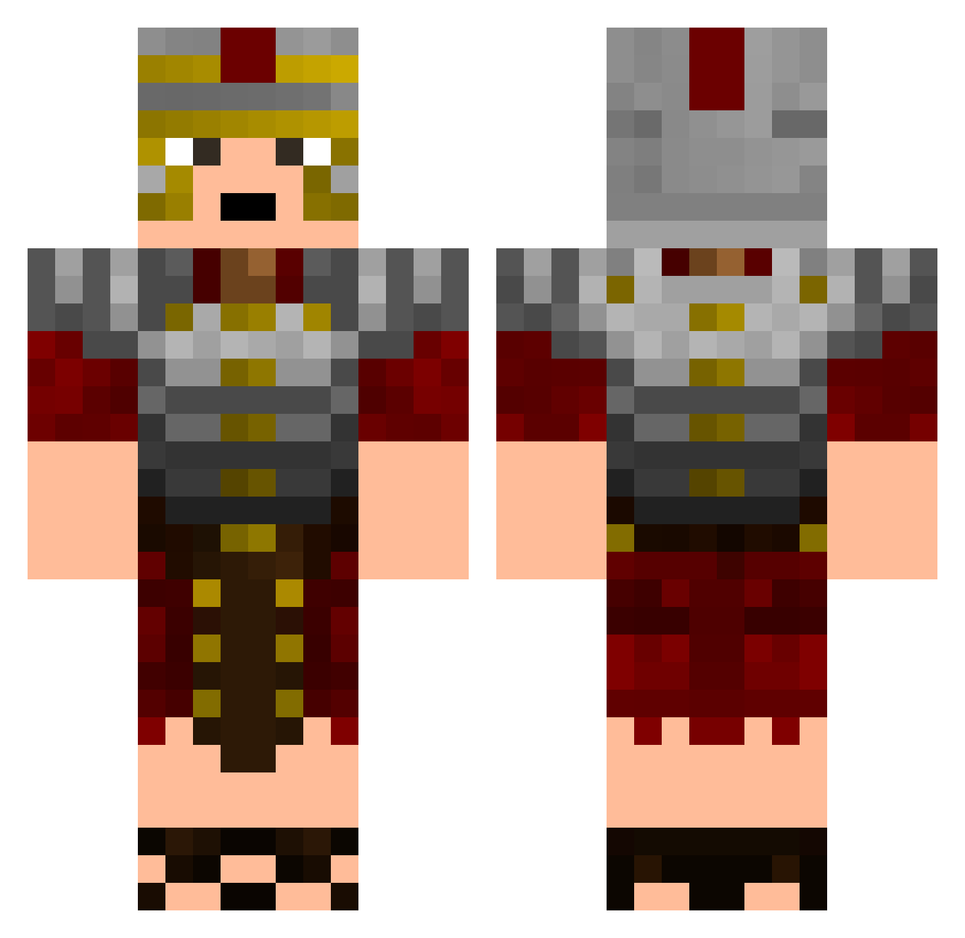 AssaultKing1775 Minecraft skin, front and back view