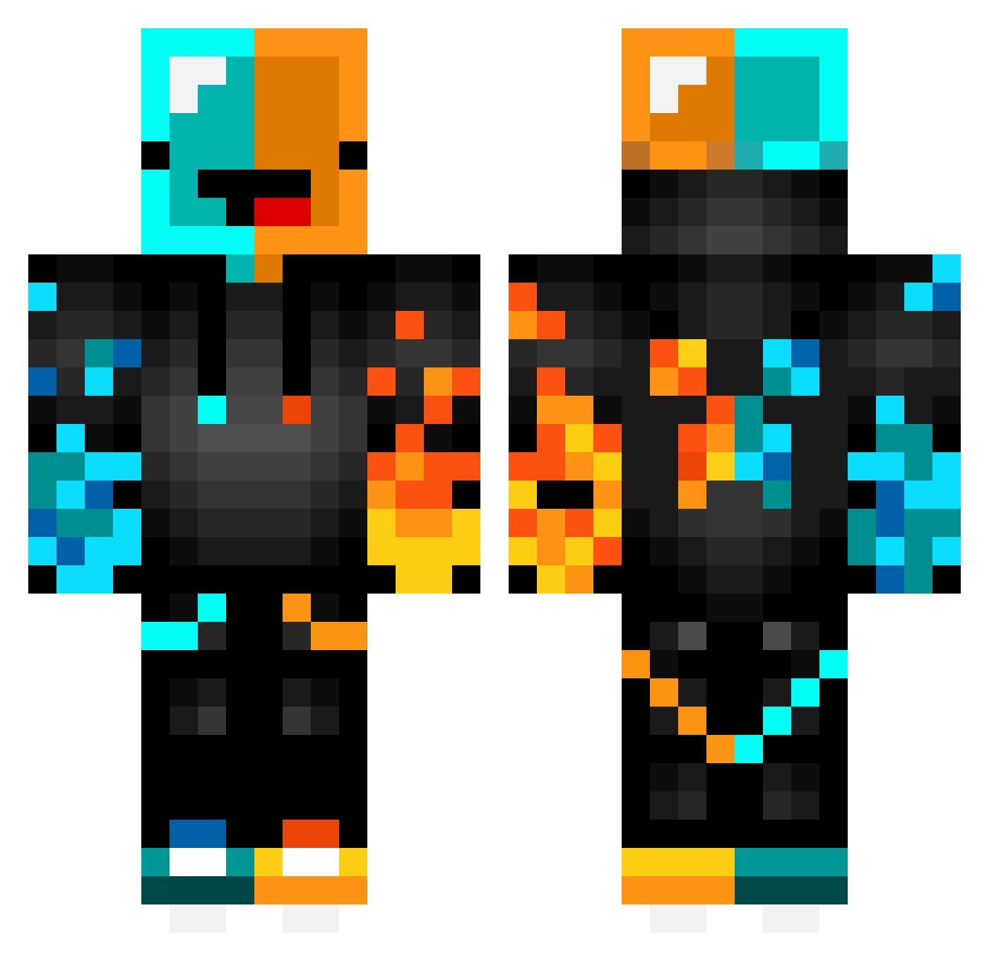 DFGChen Minecraft skin, front and back view