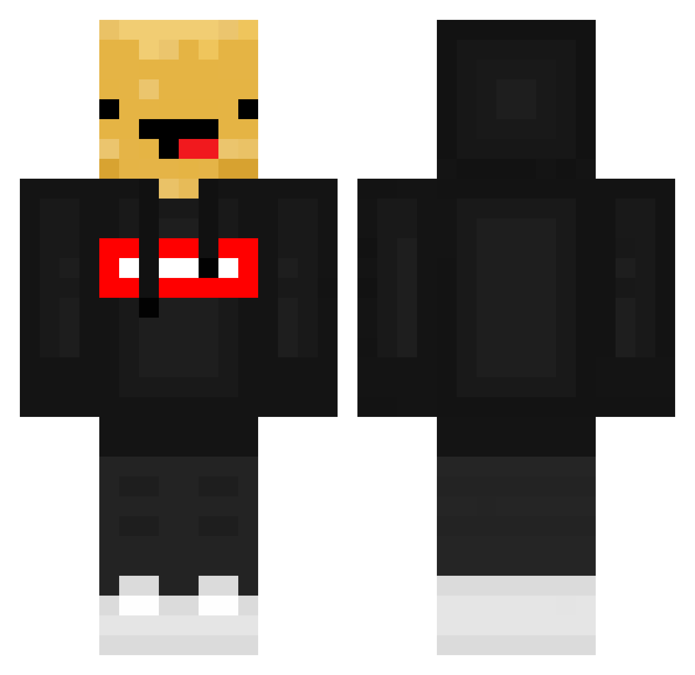 Melon1042 Minecraft skin, front and back view
