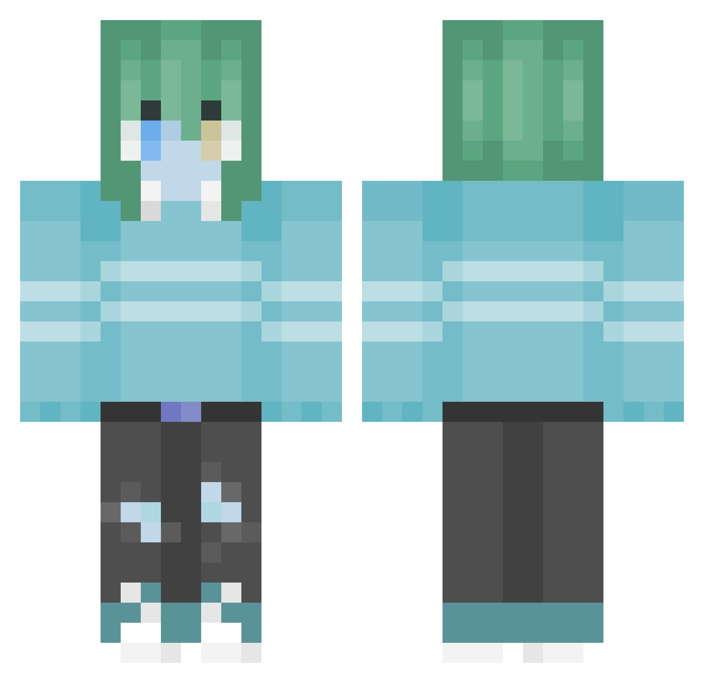 strdroolzzz Minecraft skin, front and back view