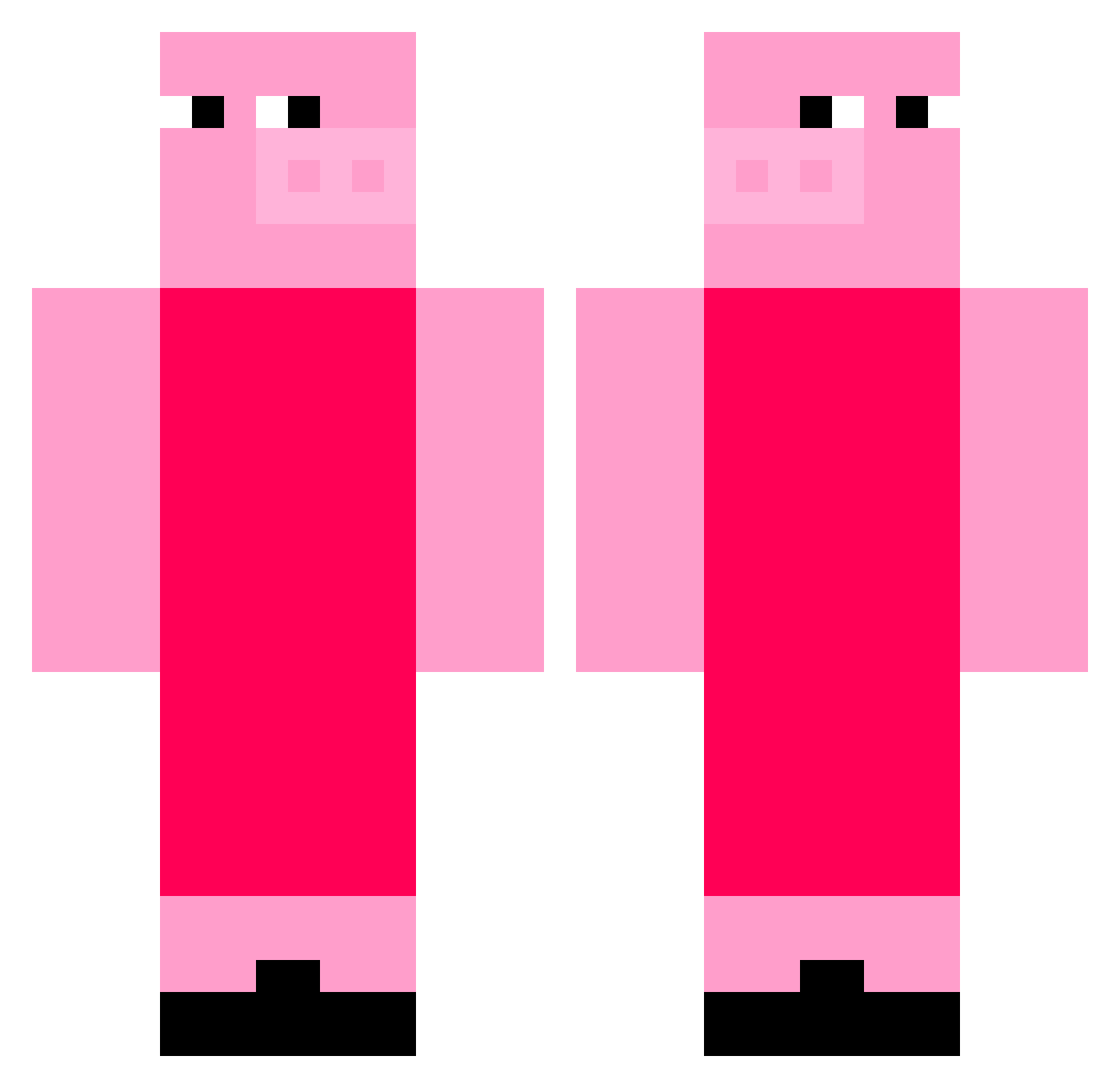 YoUcRyCrY Minecraft skin, front and back view