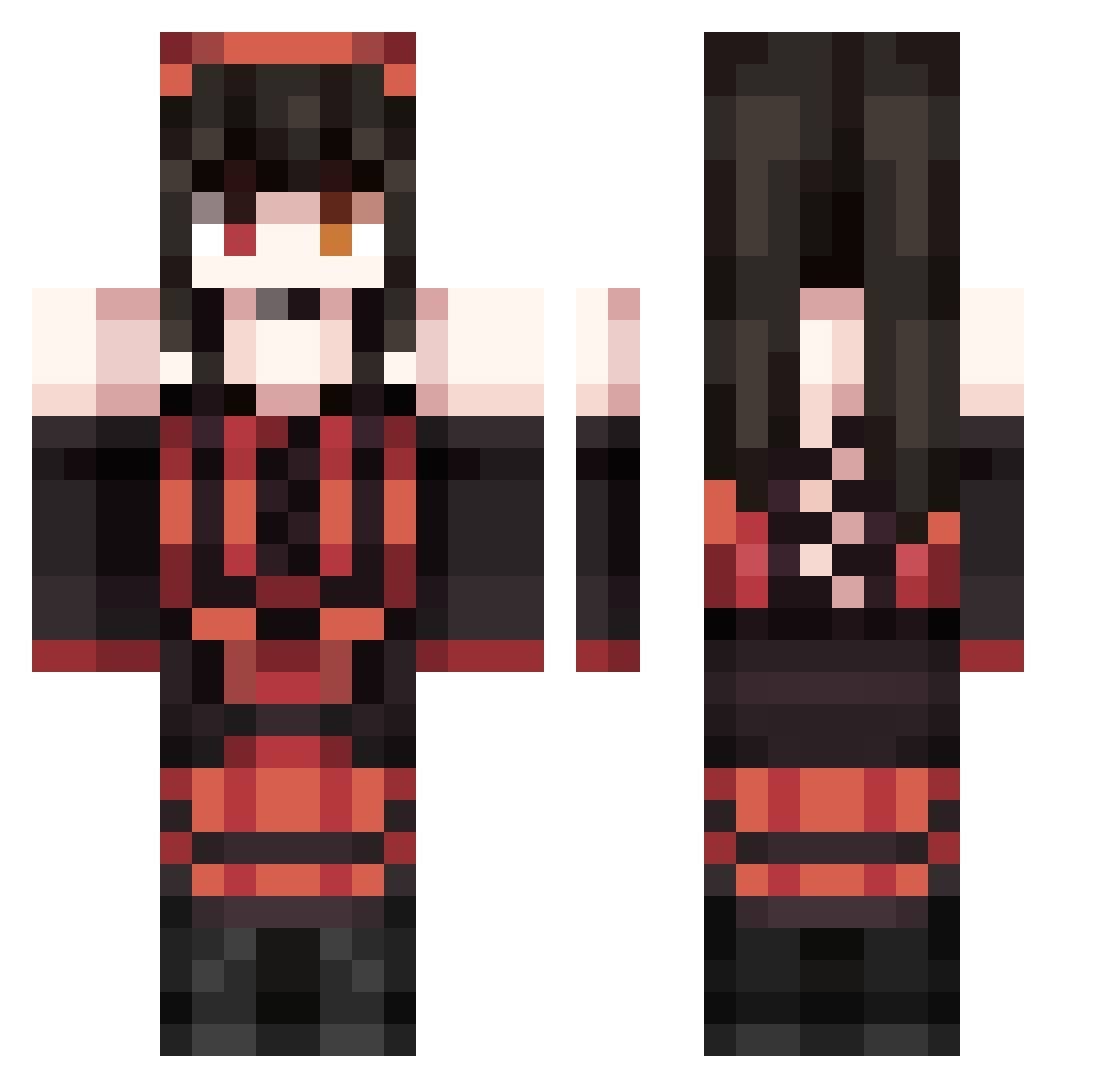 Suppefahrrad5 Minecraft skin, front and back view