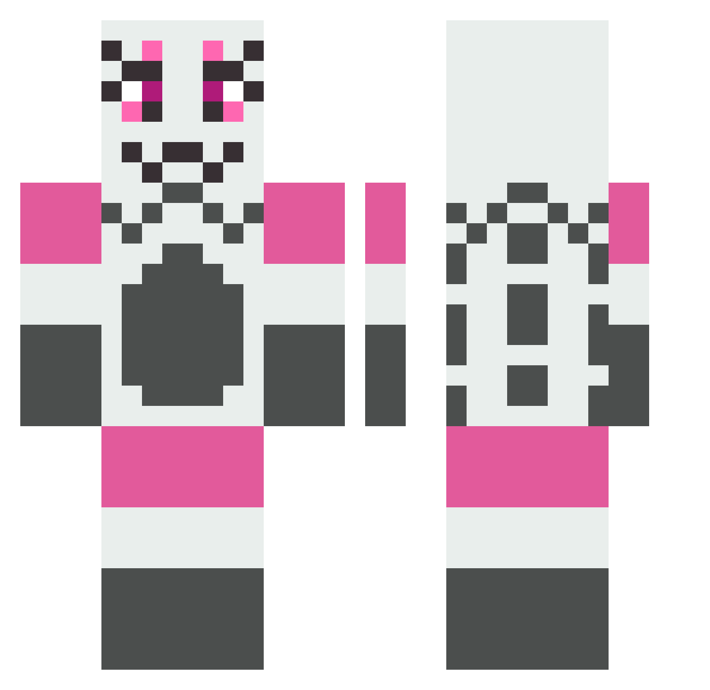 DizzyDays Minecraft skin, front and back view