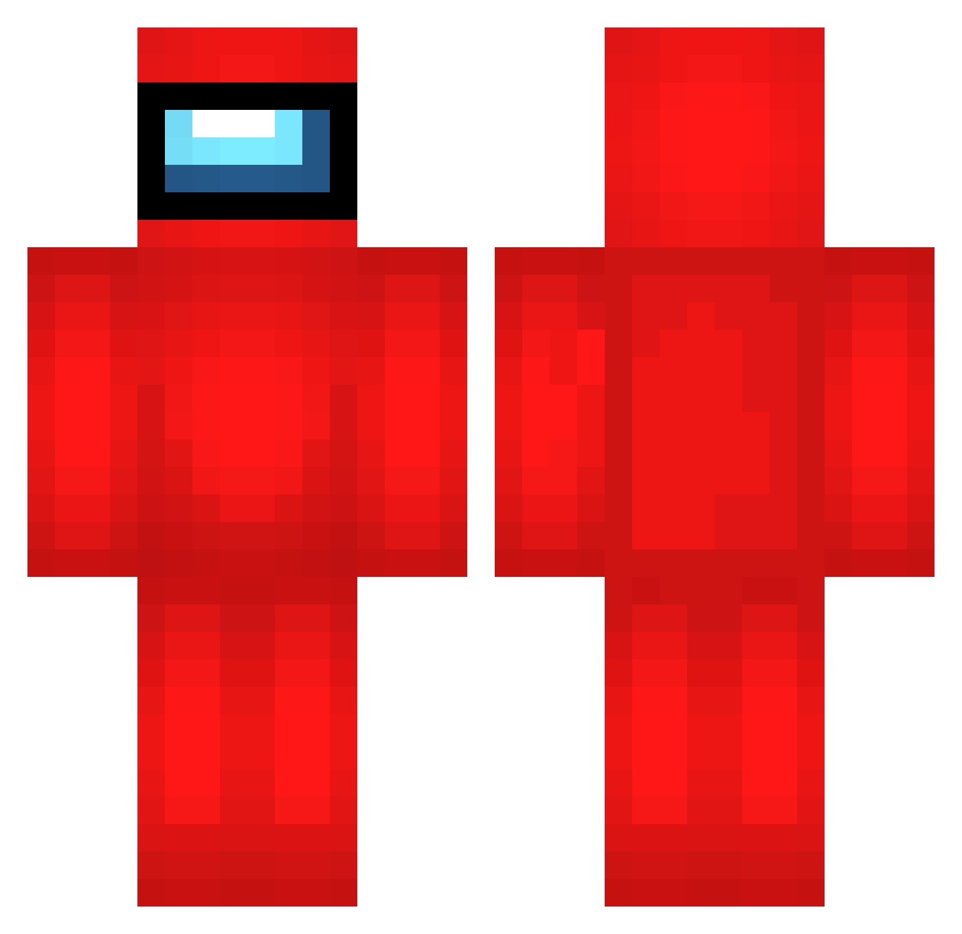 JBSG Minecraft skin, front and back view