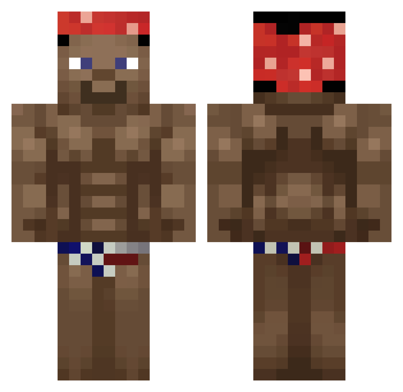 Seppo33 Minecraft skin, front and back view
