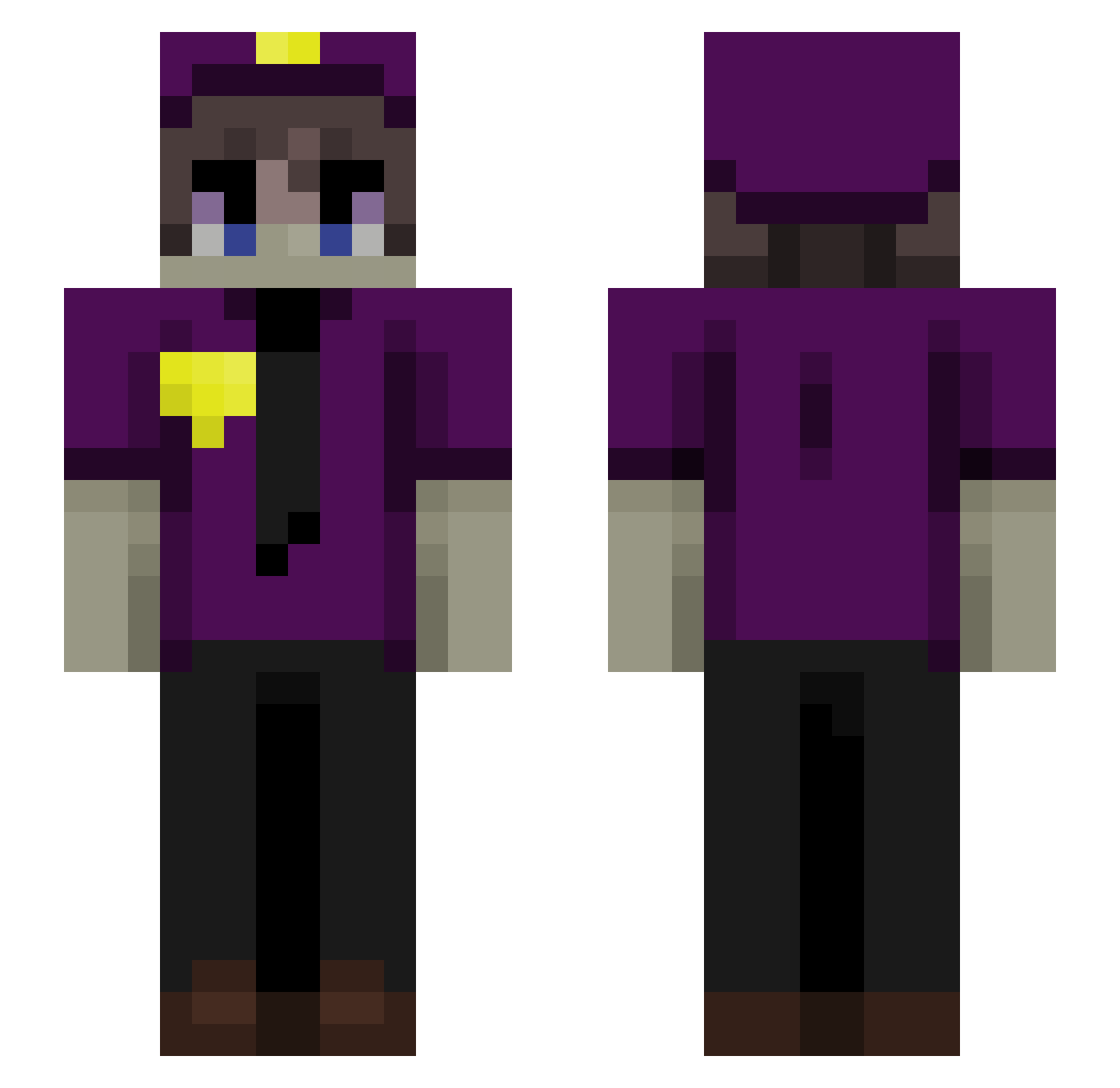 EnNil_ Minecraft skin, front and back view