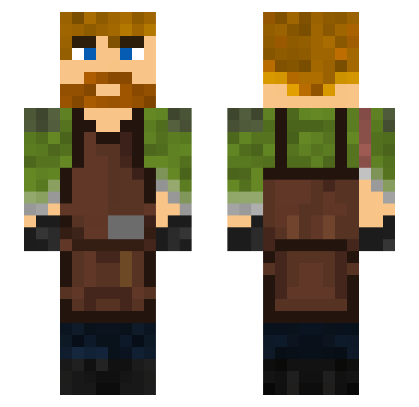 cowboydx Minecraft skin, front and back view