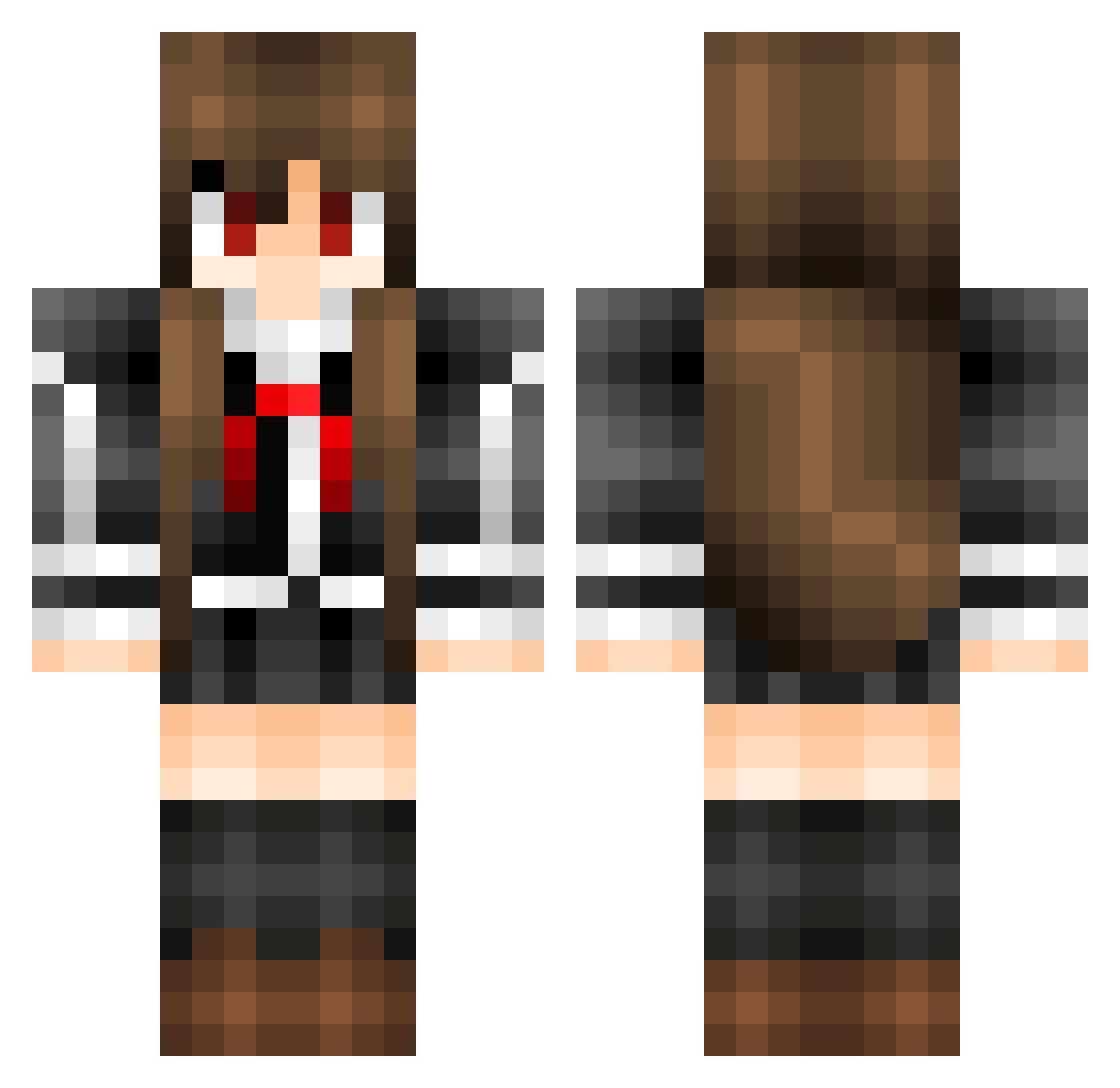 seenlunatic Minecraft skin, front and back view