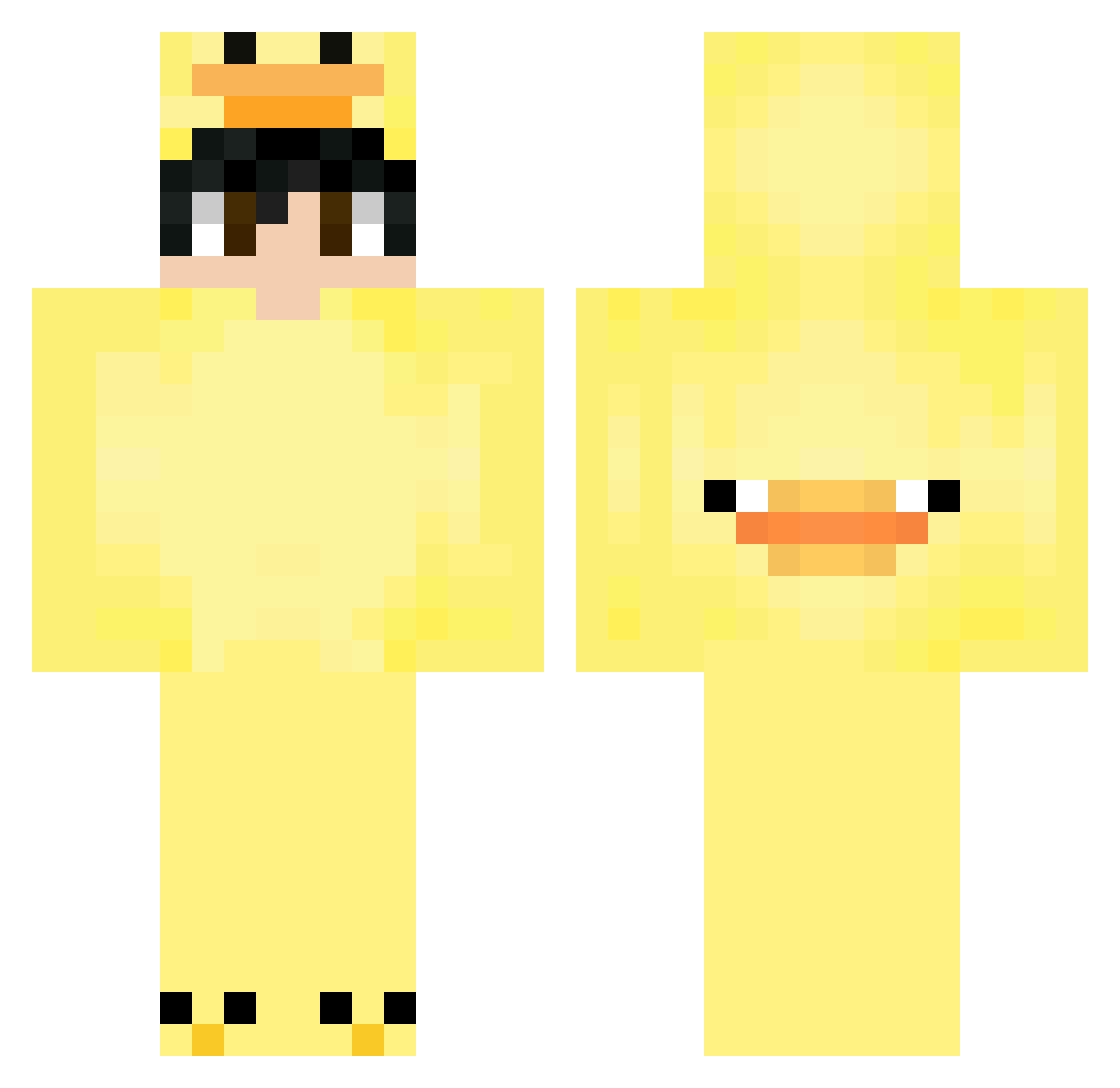 Captain_fummy Minecraft skin, front and back view