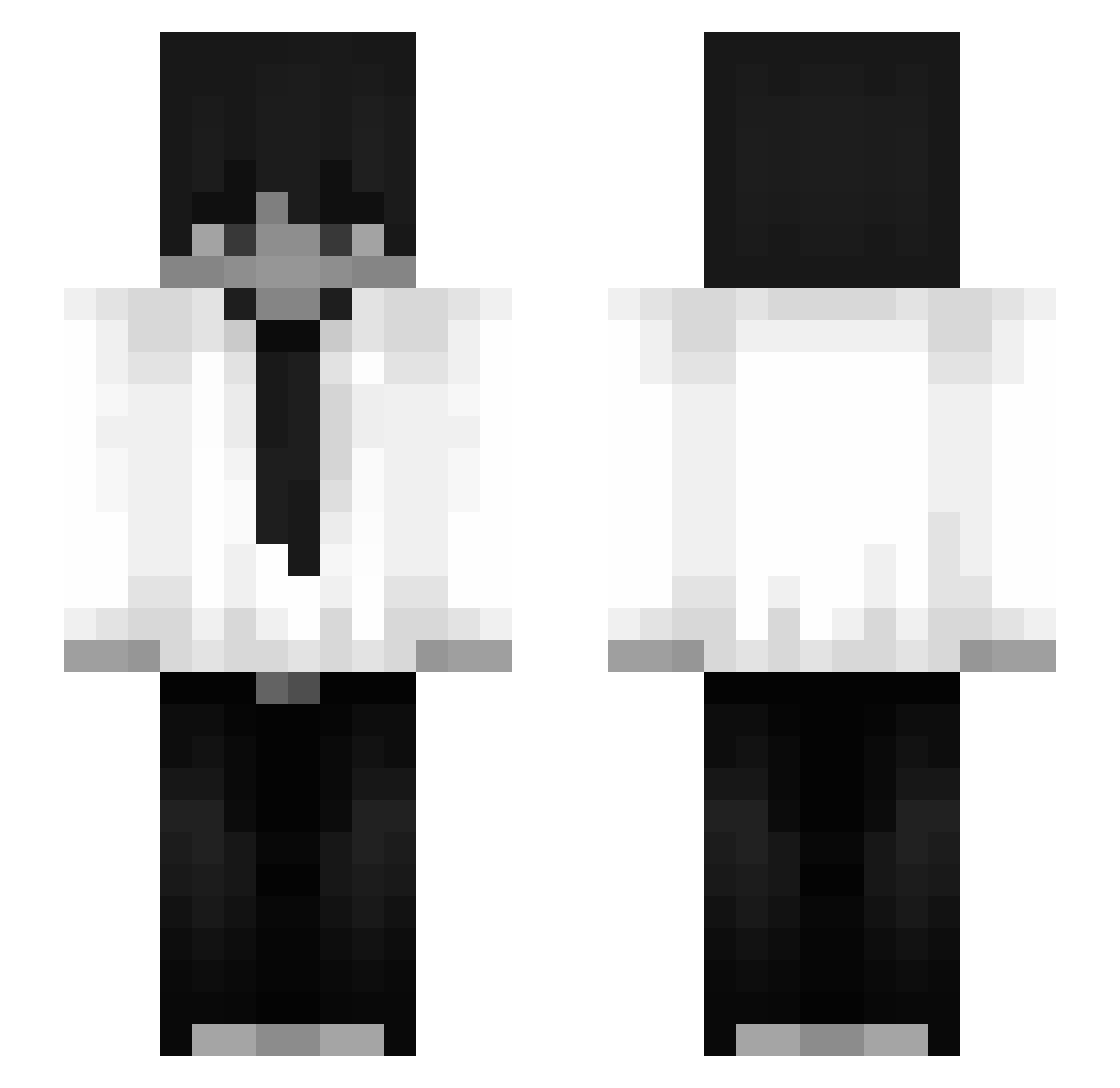 ZichGHG Minecraft skin, front and back view