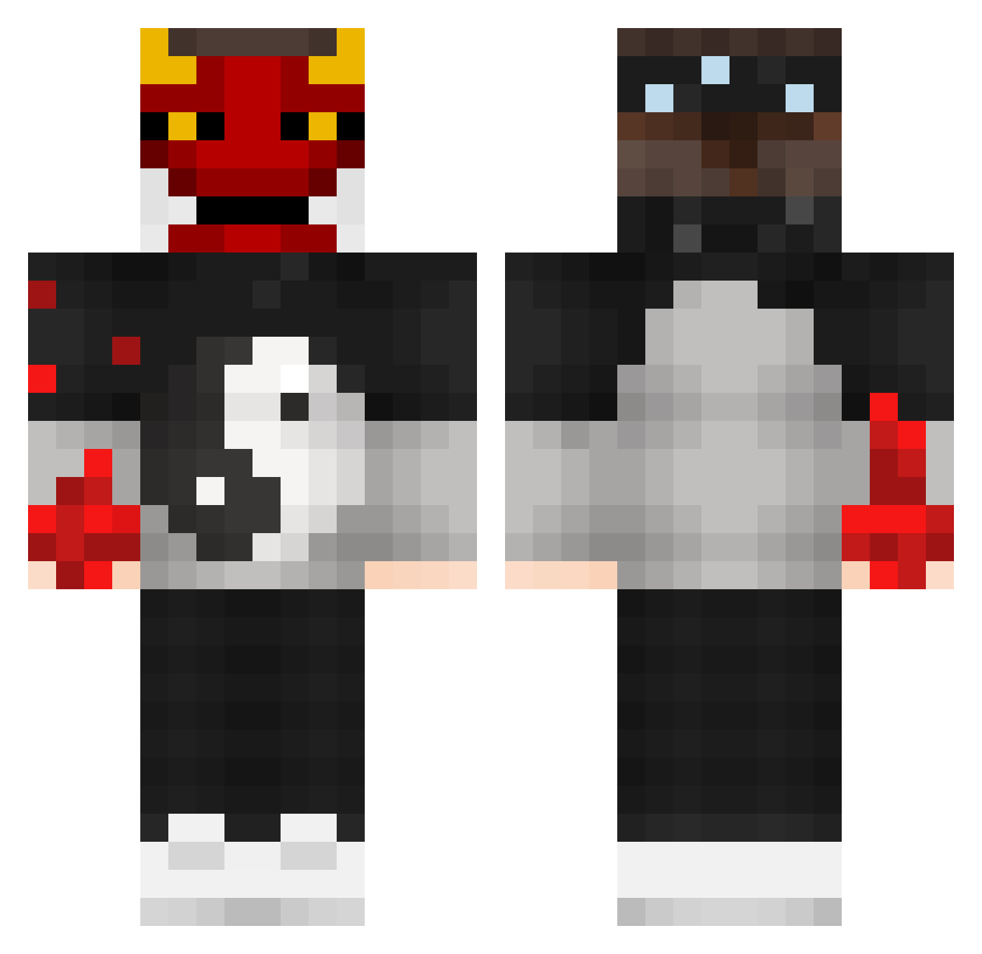 Polo_100 Minecraft skin, front and back view
