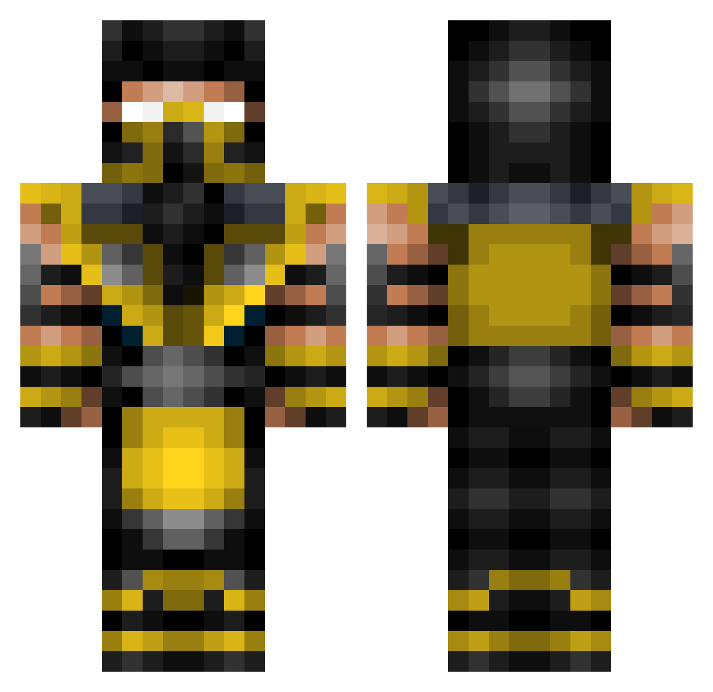 Daanylol Minecraft skin, front and back view
