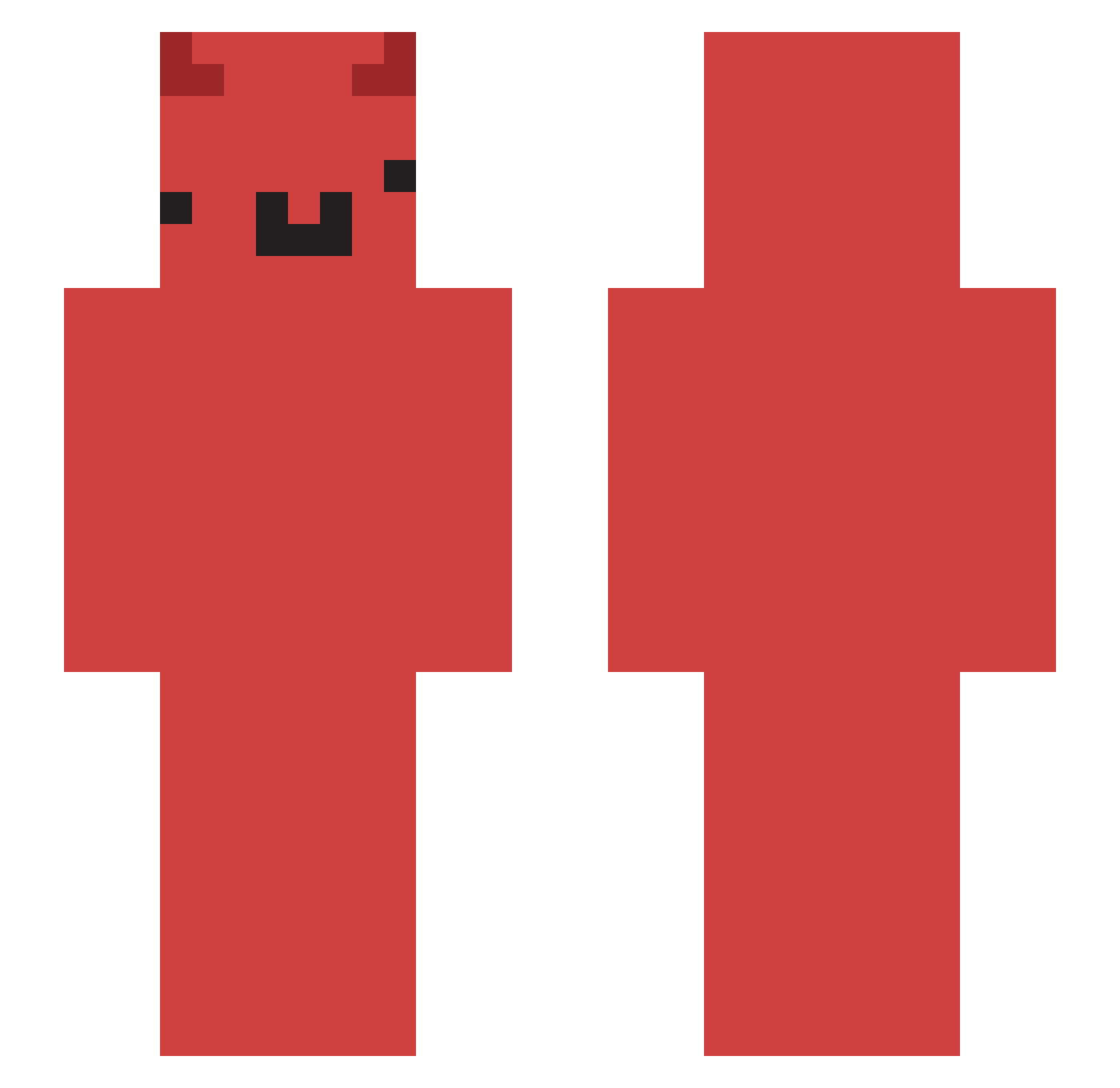 f4kt Minecraft skin, front and back view