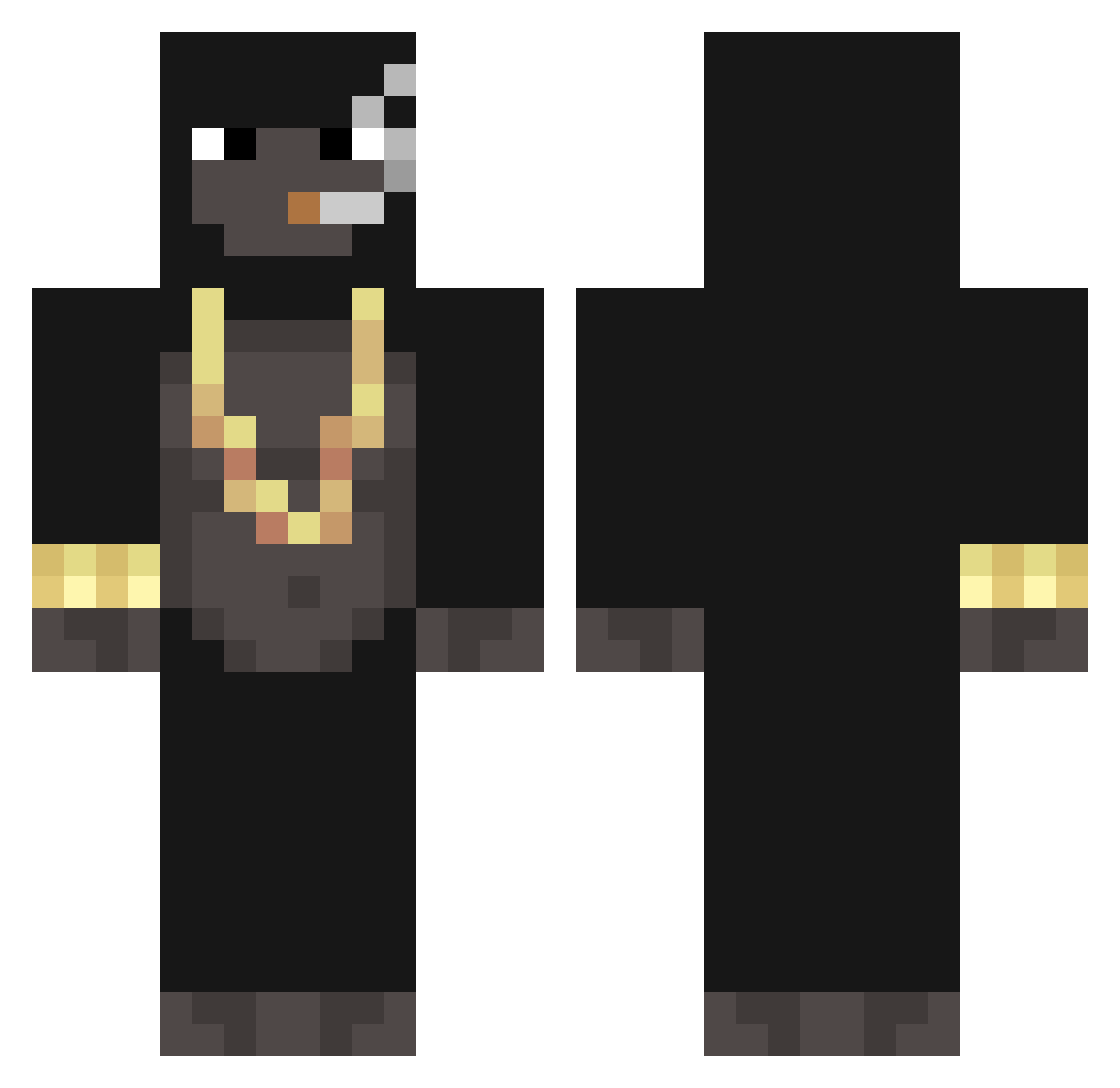 DojasCorona Minecraft skin, front and back view