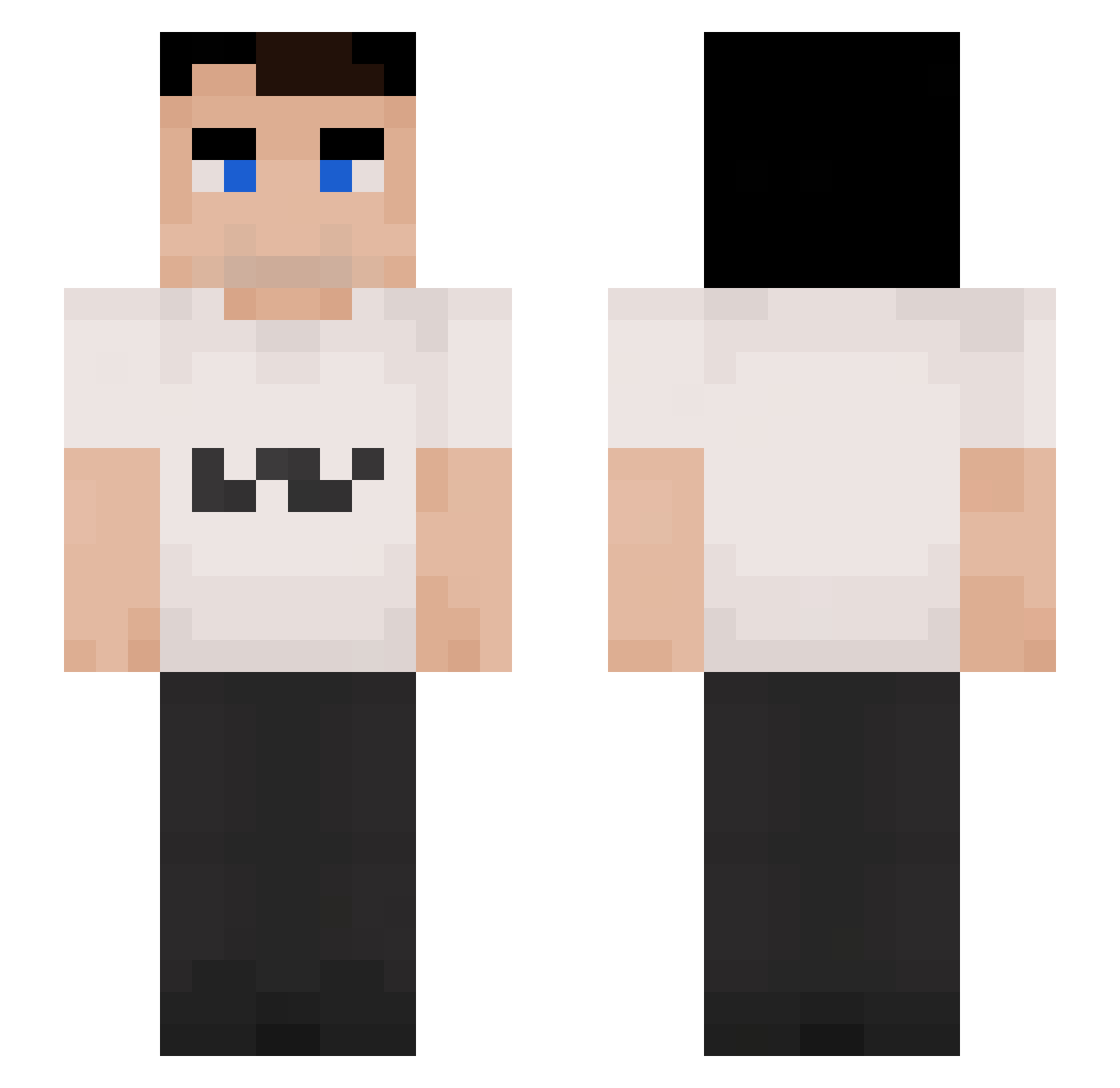 zyroneu Minecraft skin, front and back view