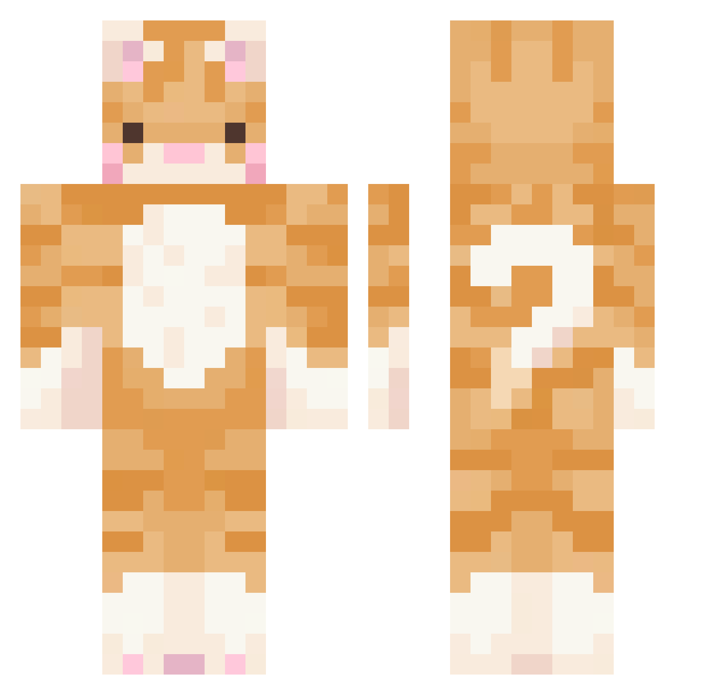 ConsoleSpamFix Minecraft skin, front and back view