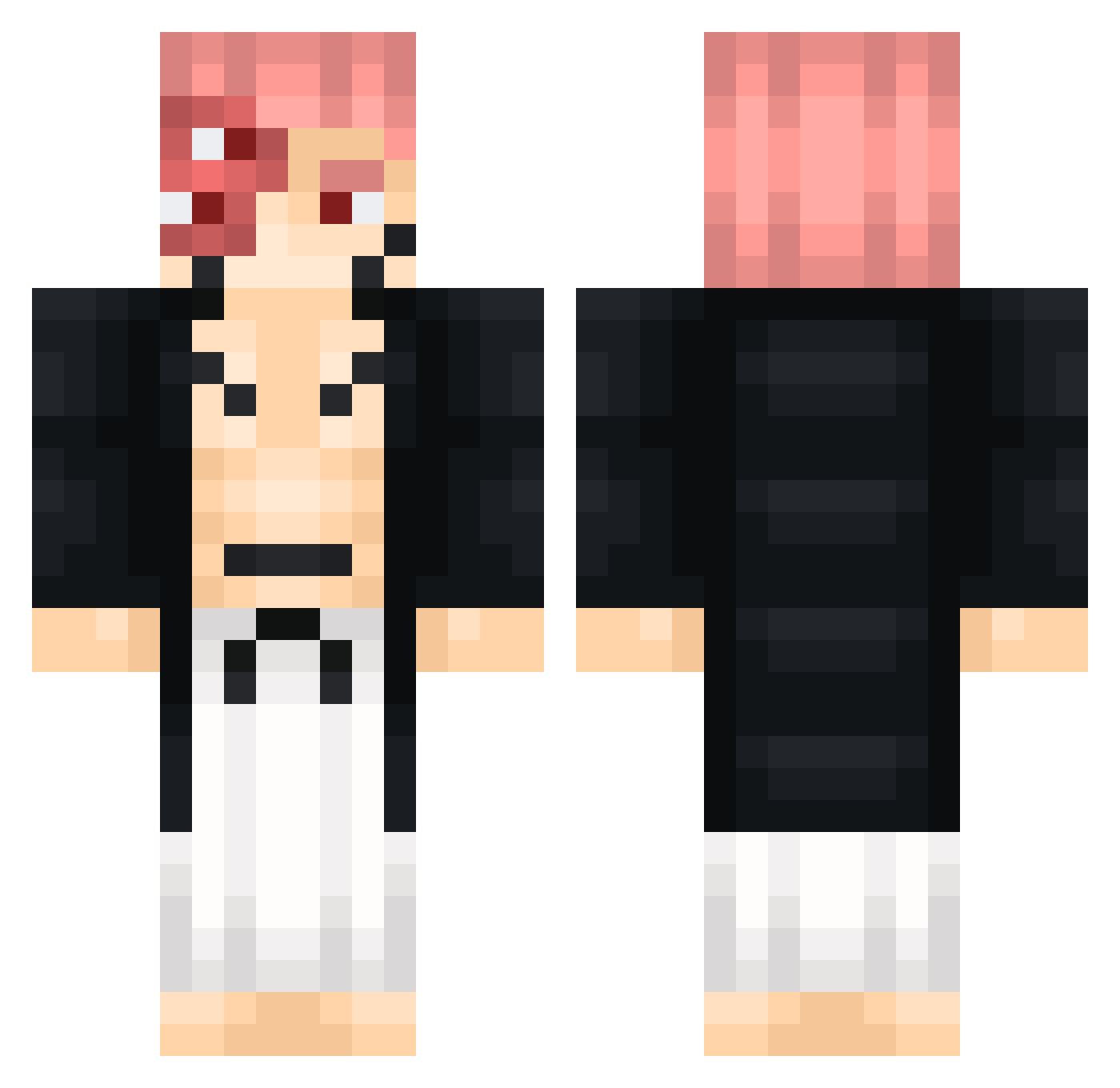 hellfiredart Minecraft skin, front and back view