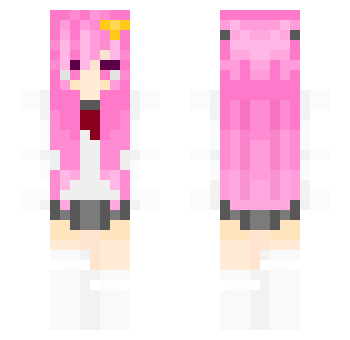 5i_XiaoShadiao Minecraft skin, front and back view
