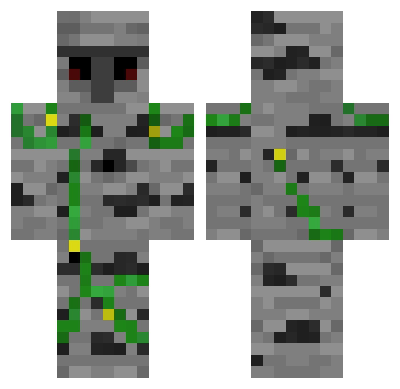Foolproof Minecraft skin, front and back view