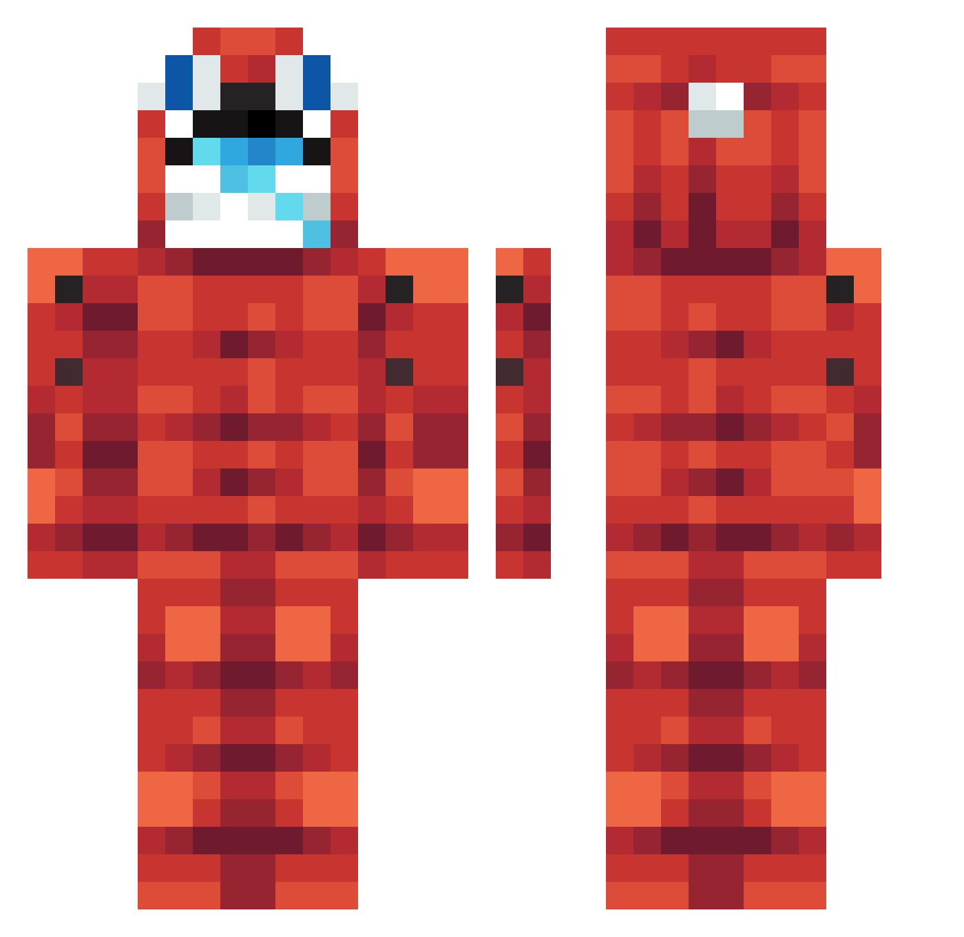 rotom_heat Minecraft skin, front and back view