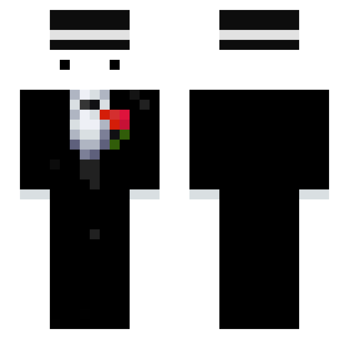 MXNM Minecraft skin, front and back view