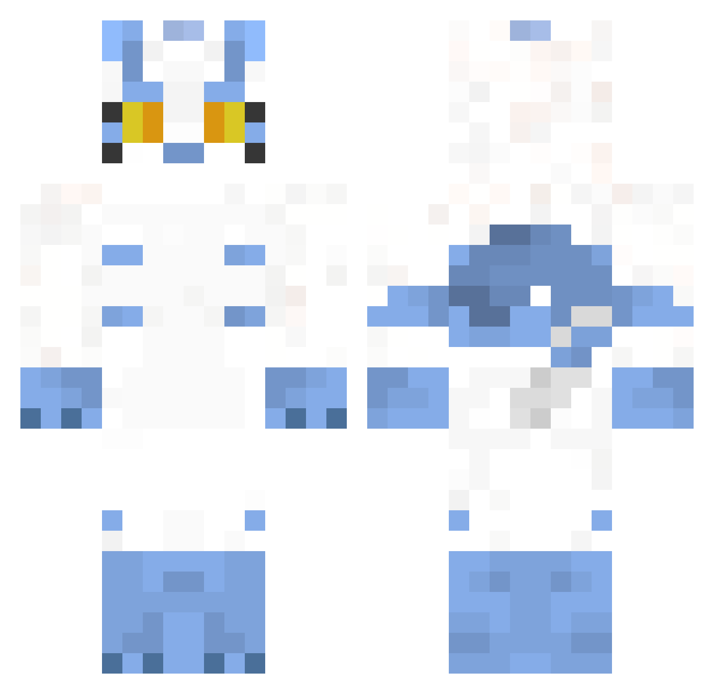 macthepuppy Minecraft skin, front and back view