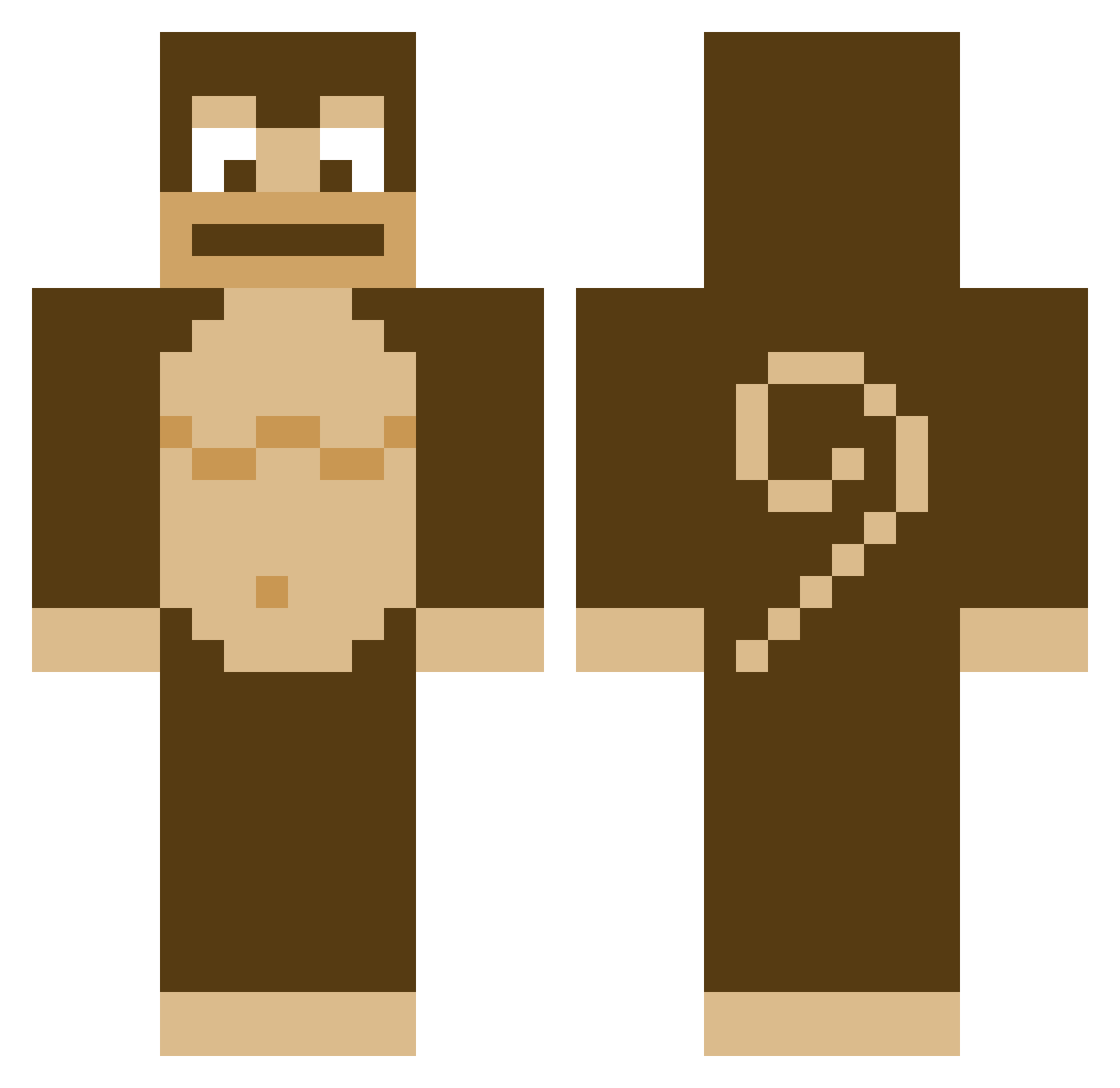 CodyMilan Minecraft skin, front and back view