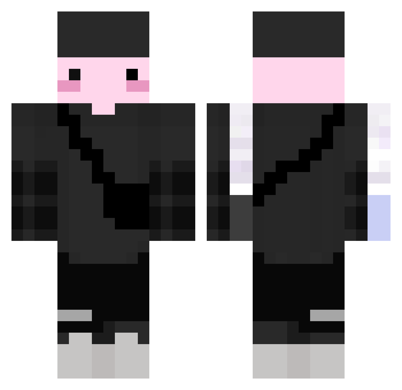 nonoxforce_44 Minecraft skin, front and back view