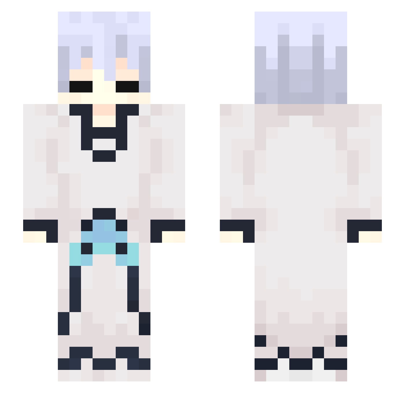 8cide Minecraft skin, front and back view
