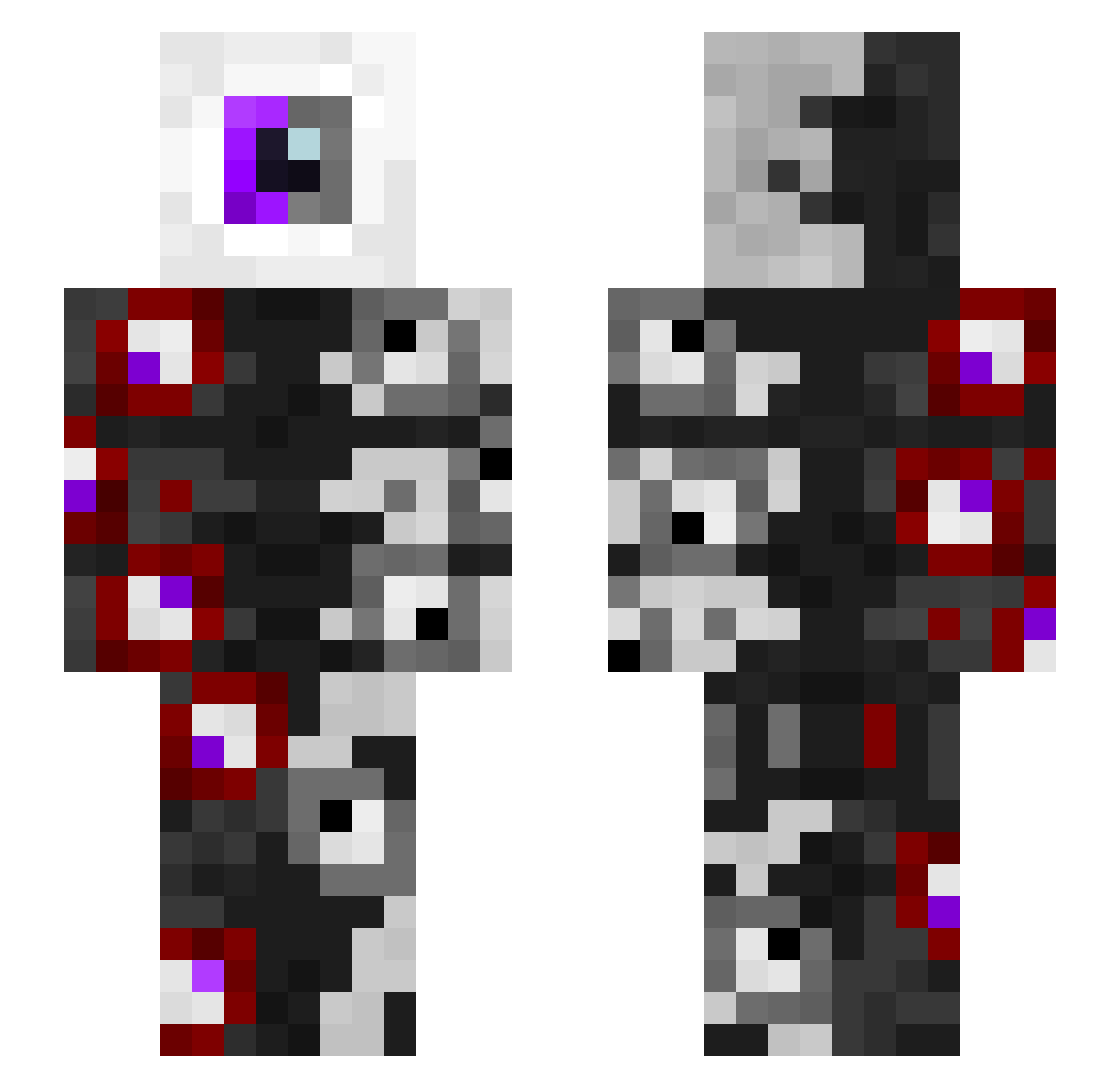 Bartek992015 Minecraft skin, front and back view