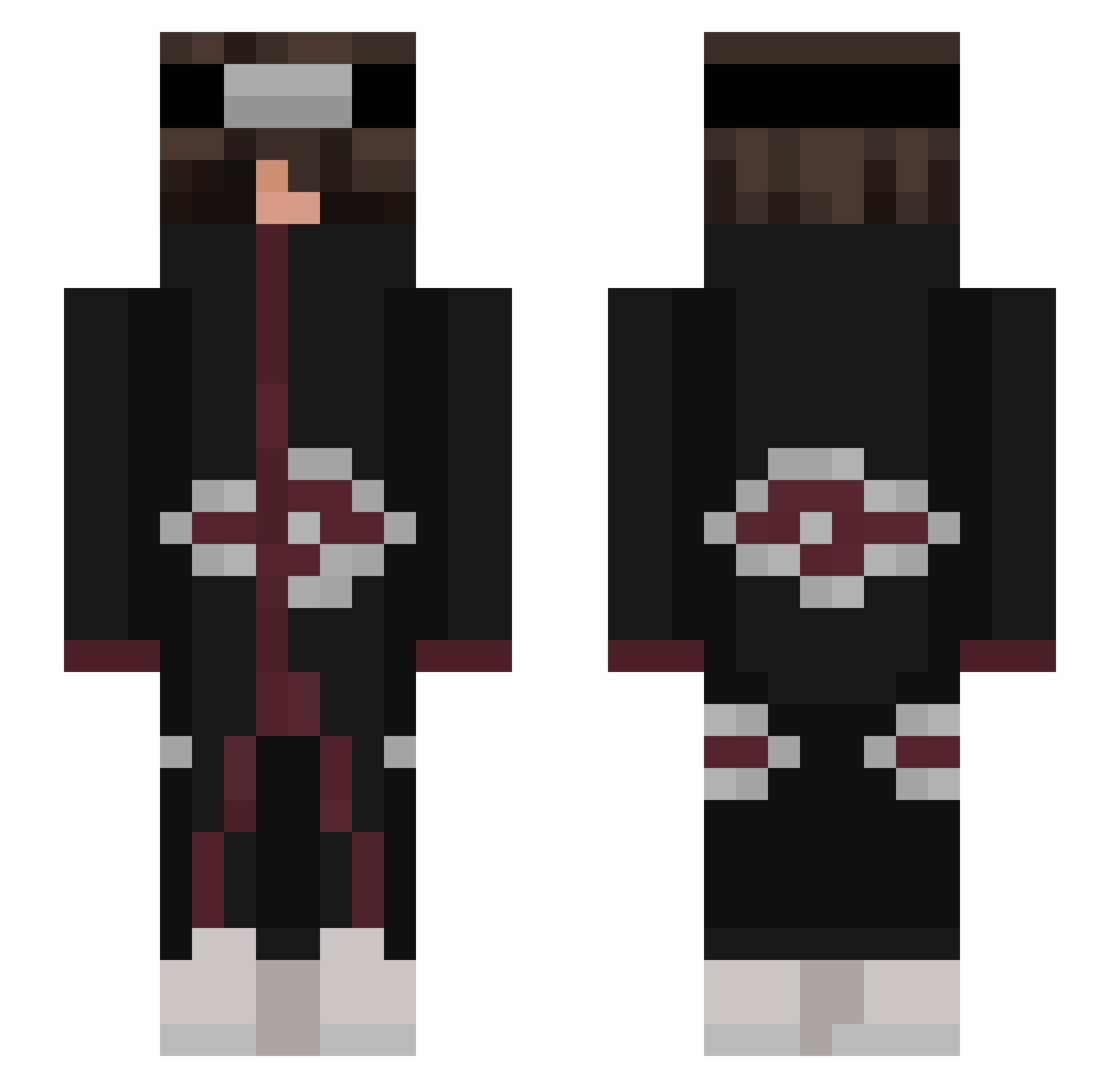 ovanny Minecraft skin, front and back view