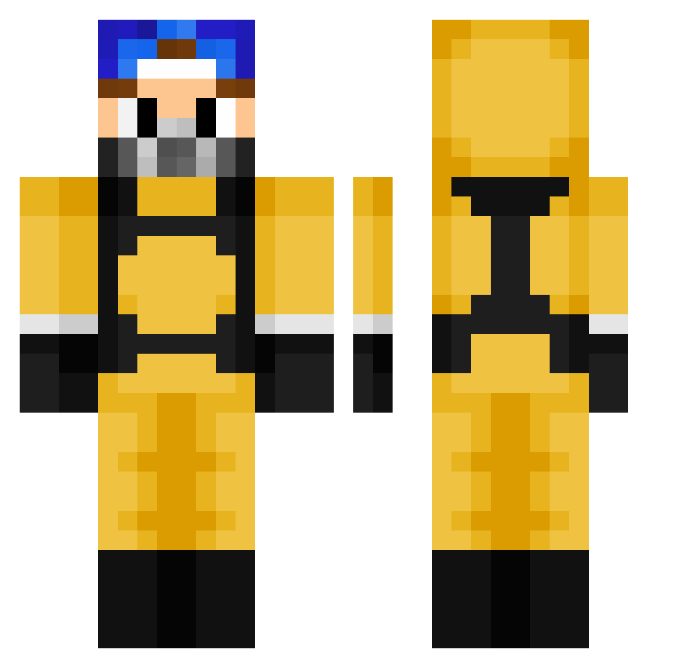 OfficerGeppy Minecraft skin, front and back view