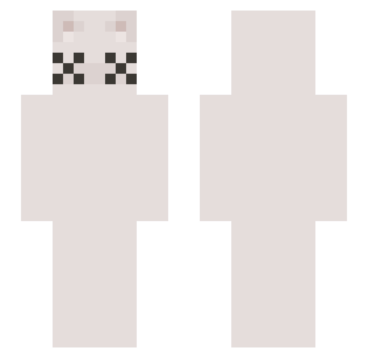 F1nqlly Minecraft skin, front and back view