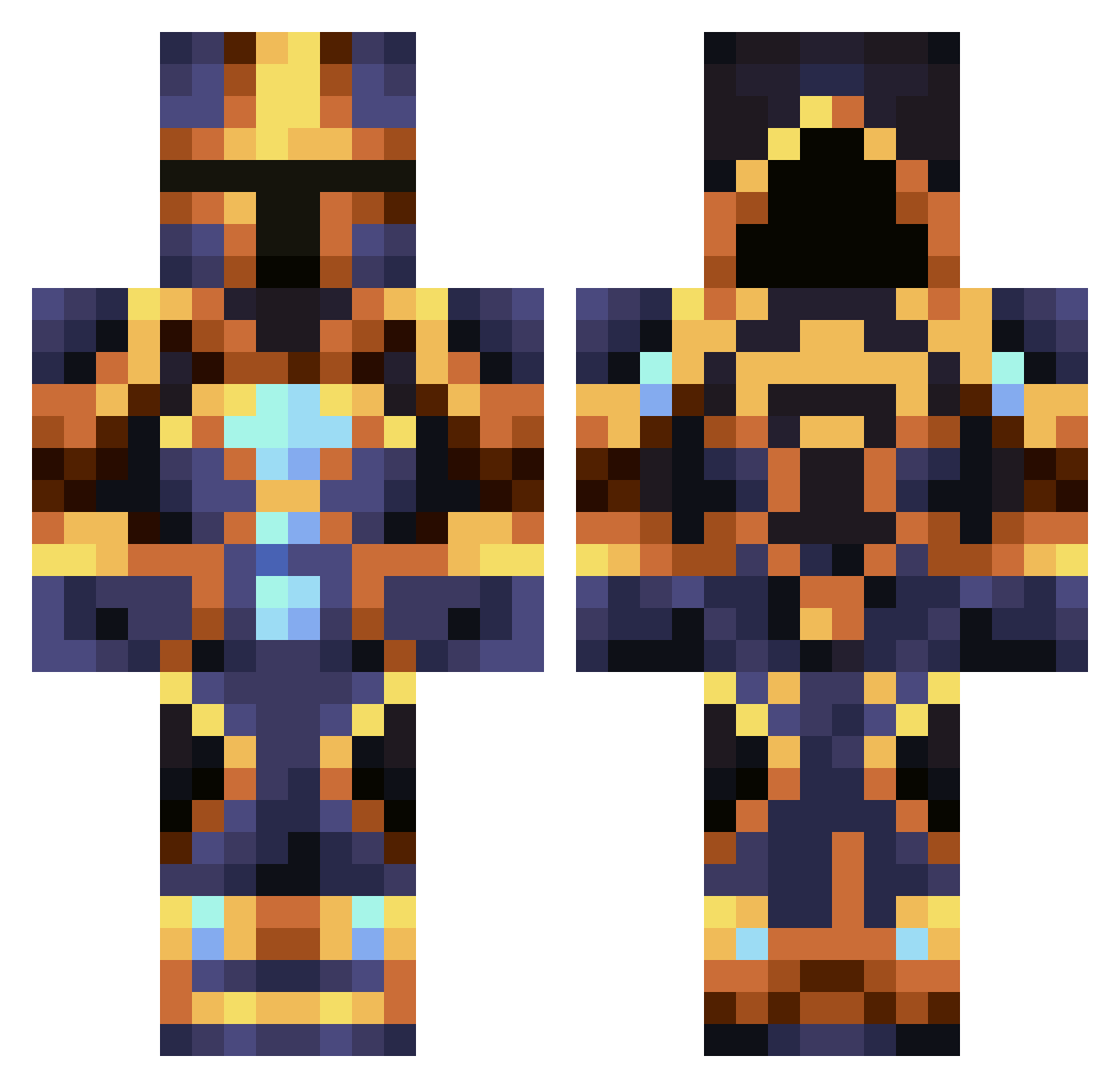 Efe_q1 Minecraft skin, front and back view