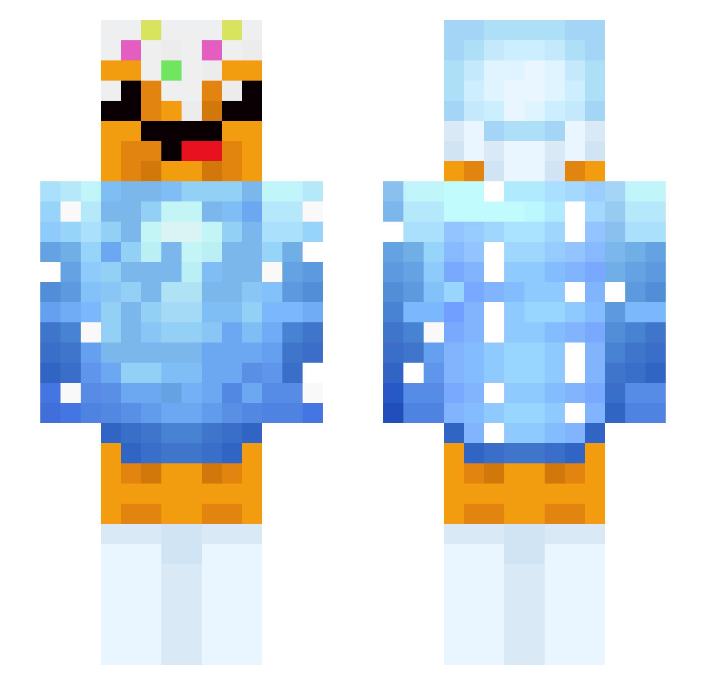 waffel_zz Minecraft skin, front and back view