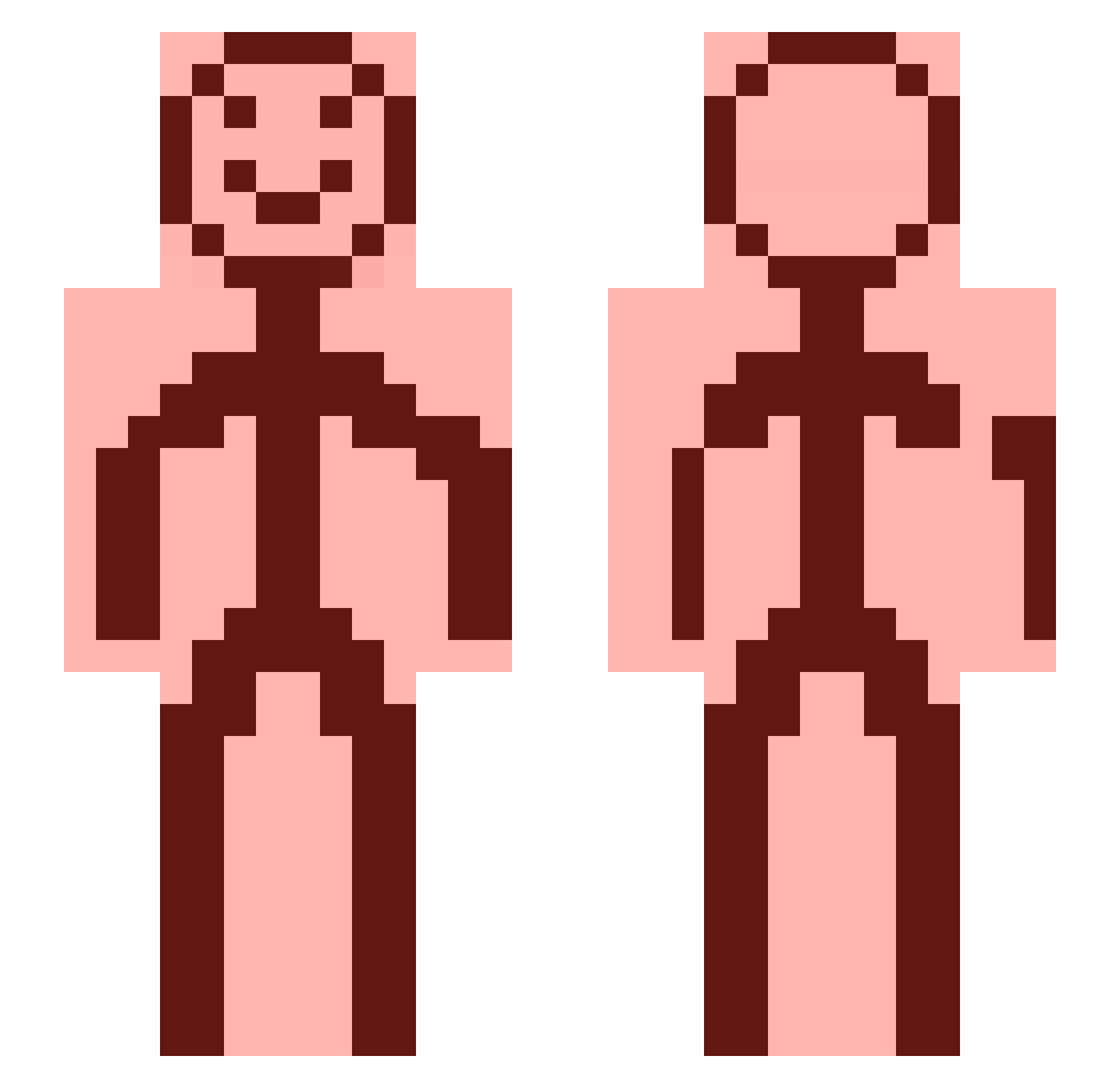 lessgoooooooo Minecraft skin, front and back view