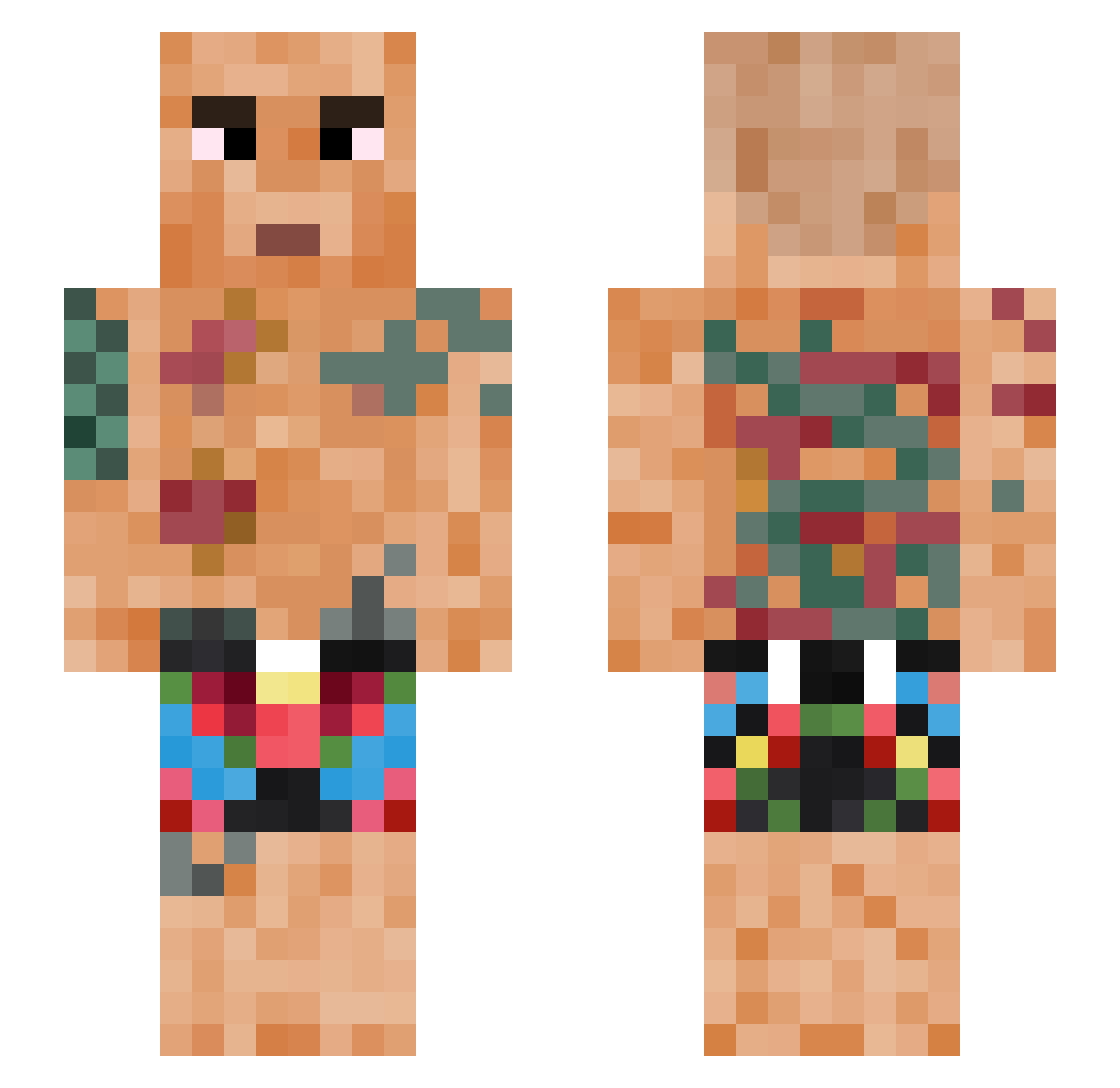 hbi_aljefairi Minecraft skin, front and back view