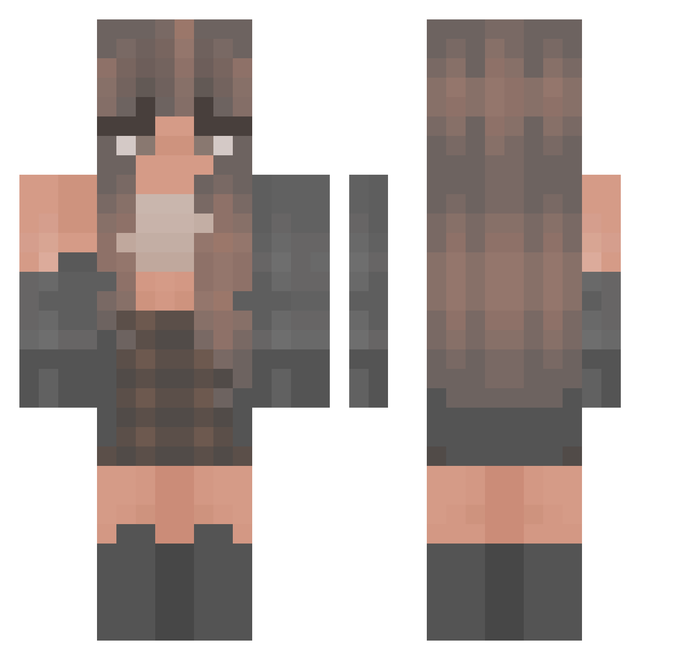 Sakura_Uchiha12 Minecraft skin, front and back view