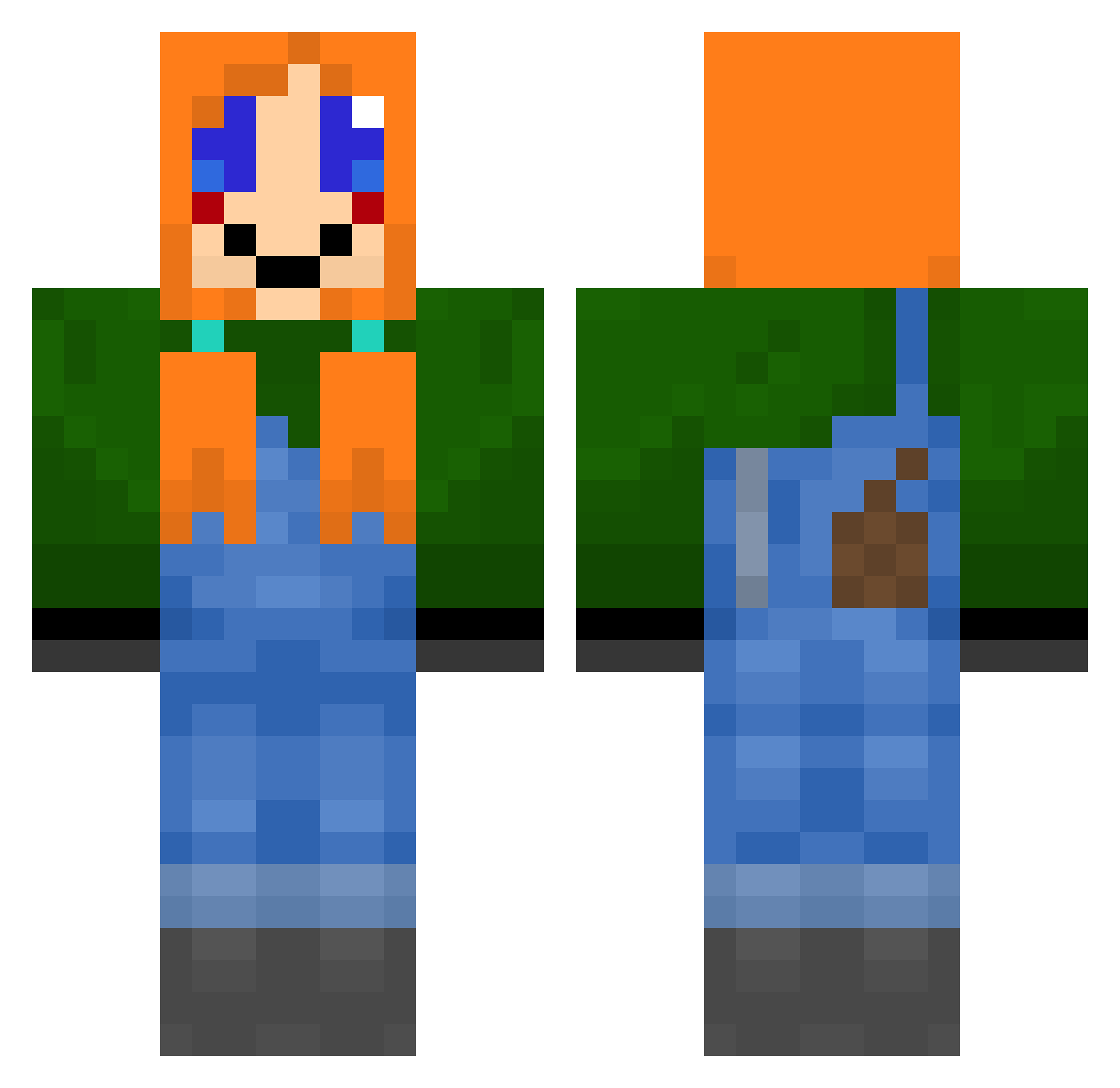 BELL_V13 Minecraft skin, front and back view