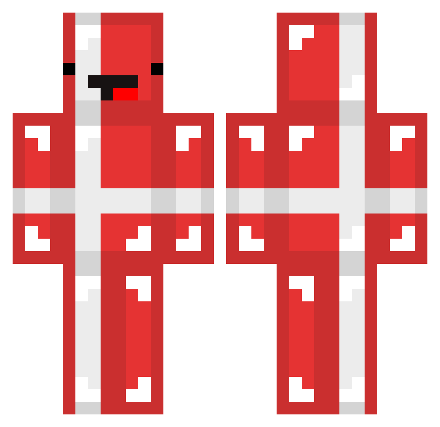 Augugi Minecraft skin, front and back view