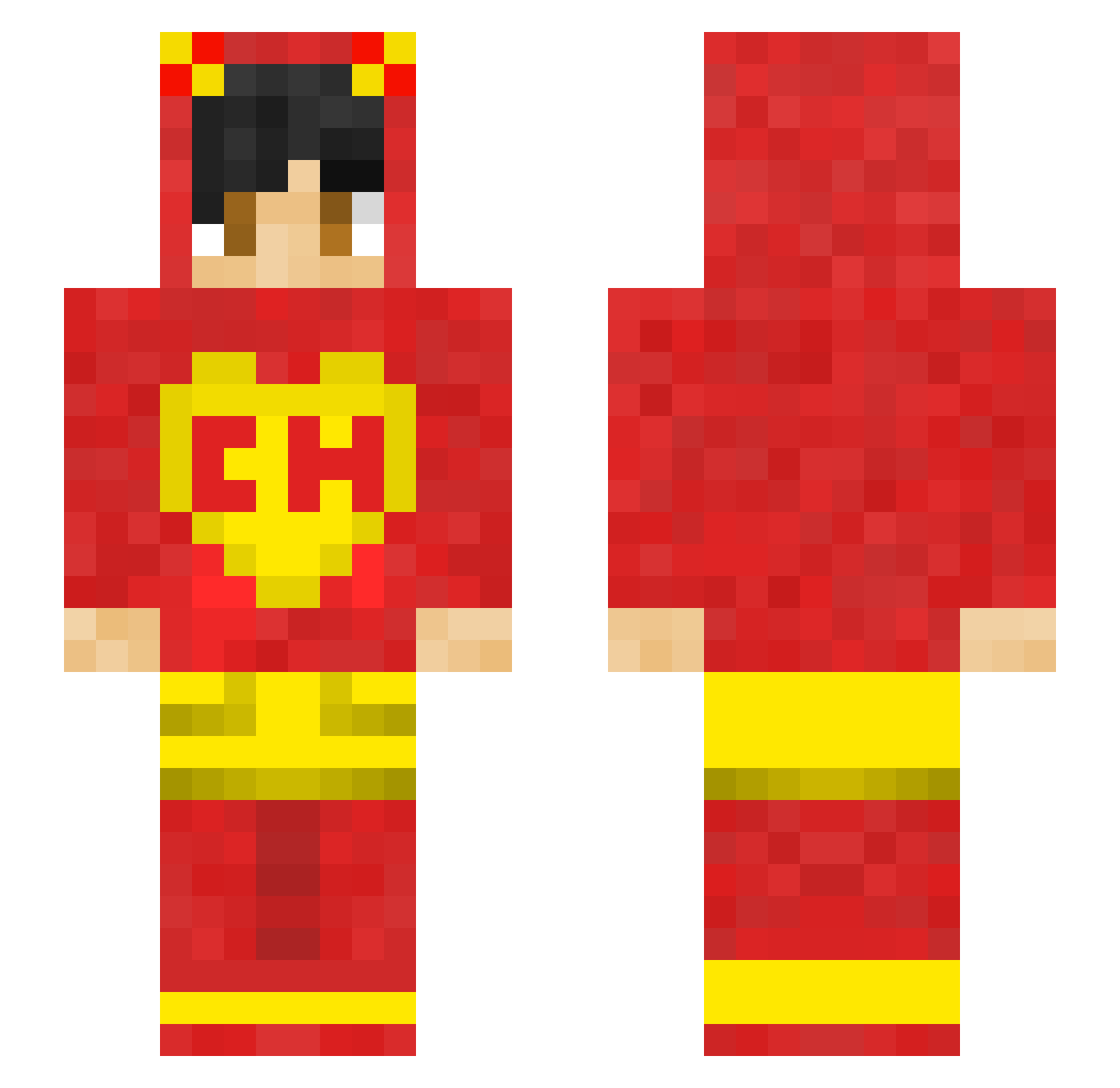Maykitos Minecraft skin, front and back view