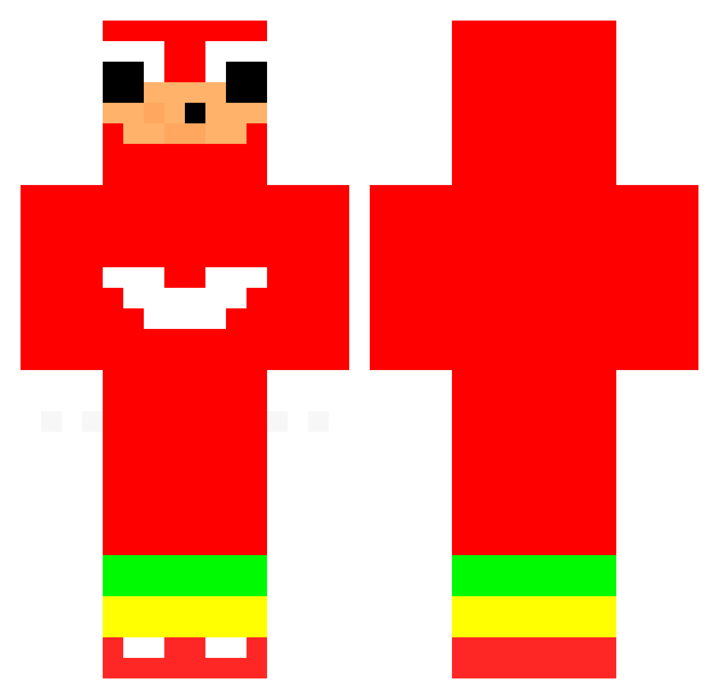 BRKNRICE23 Minecraft skin, front and back view
