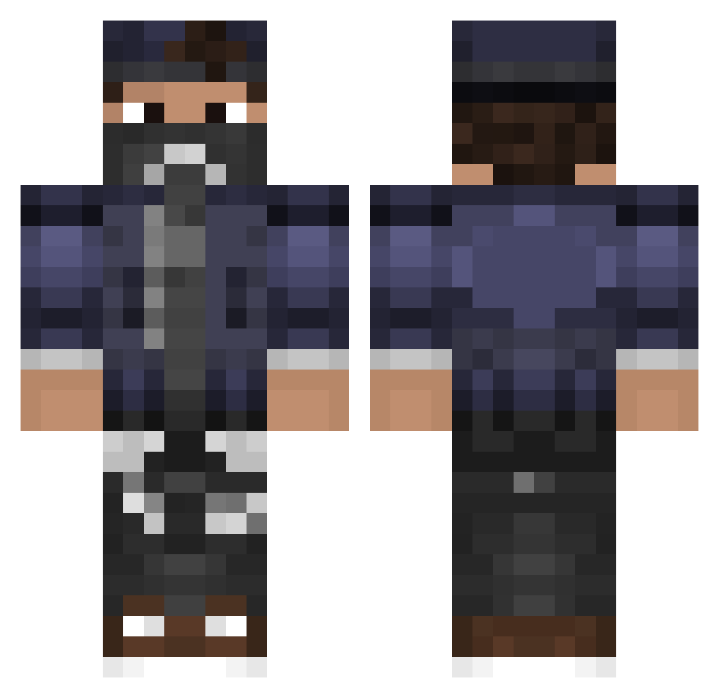 MericaPlayzMc Minecraft skin, front and back view
