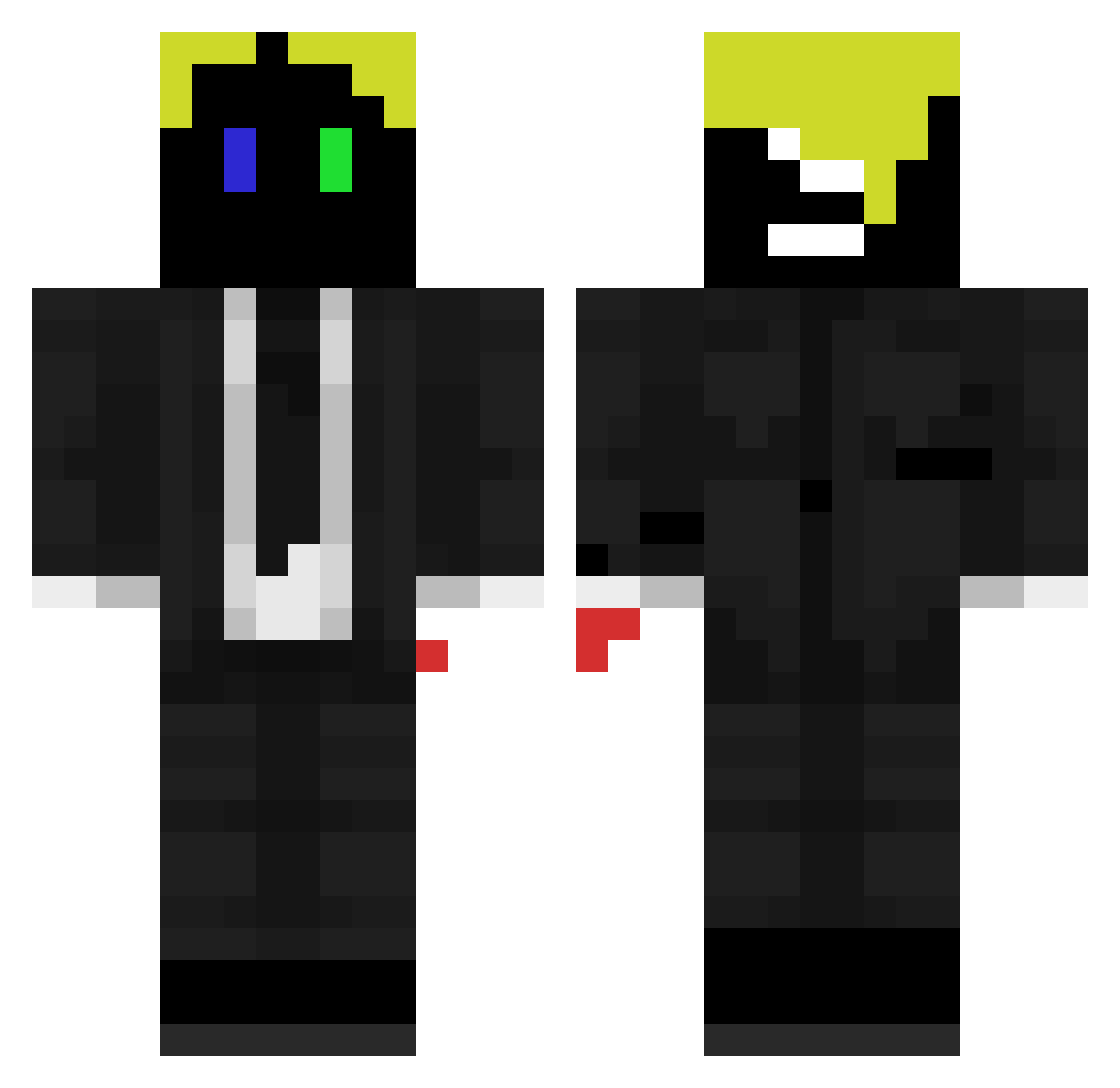 baystir Minecraft skin, front and back view