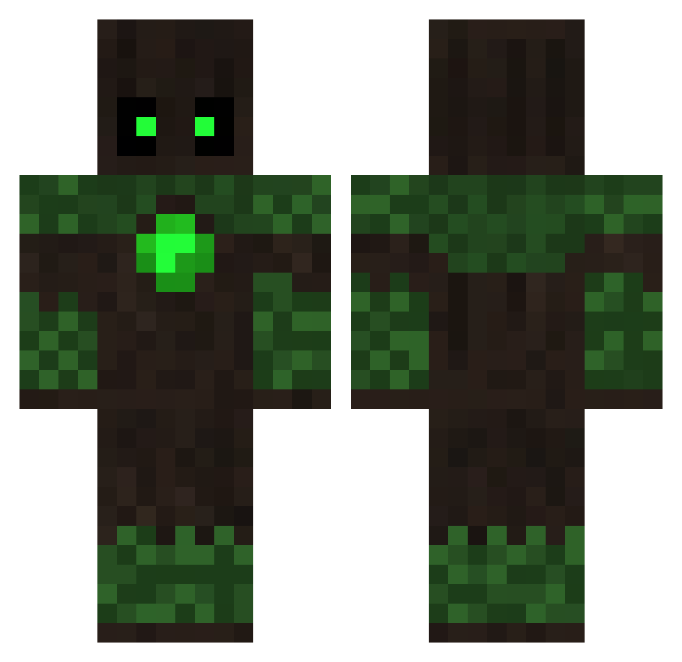 Tatunic Minecraft skin, front and back view