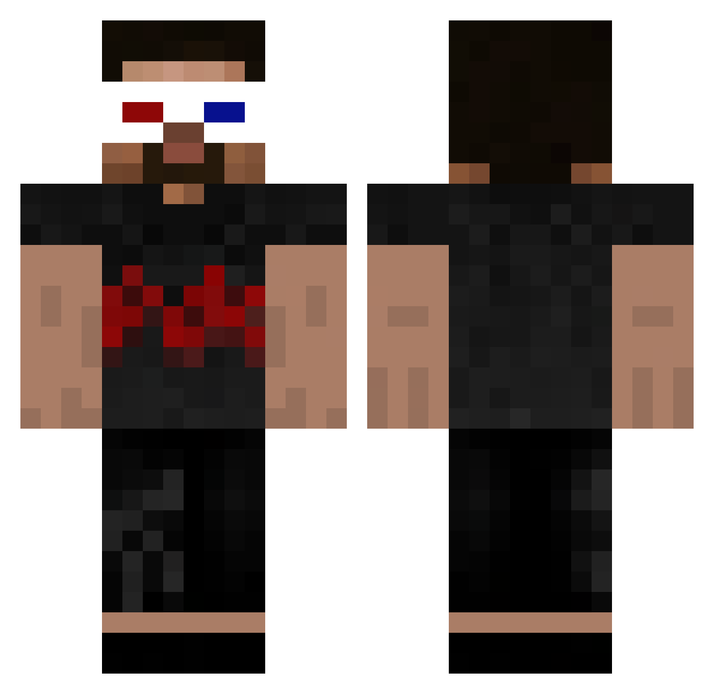 Mortiz2020 Minecraft skin, front and back view